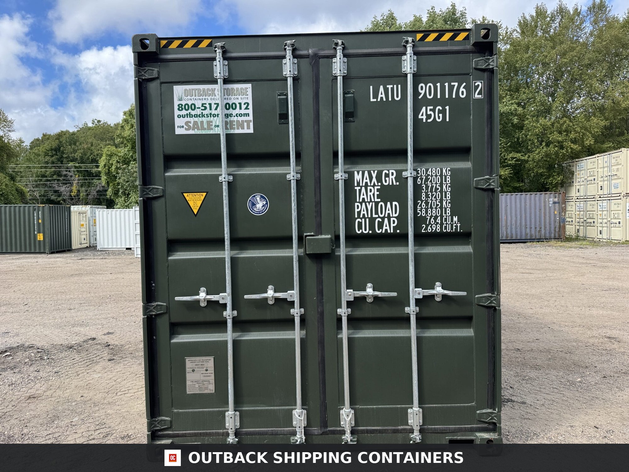 40ft New High Cube Shipping Container – Wind & Watertight – Green — 40ft — new (image 3 of 12)
