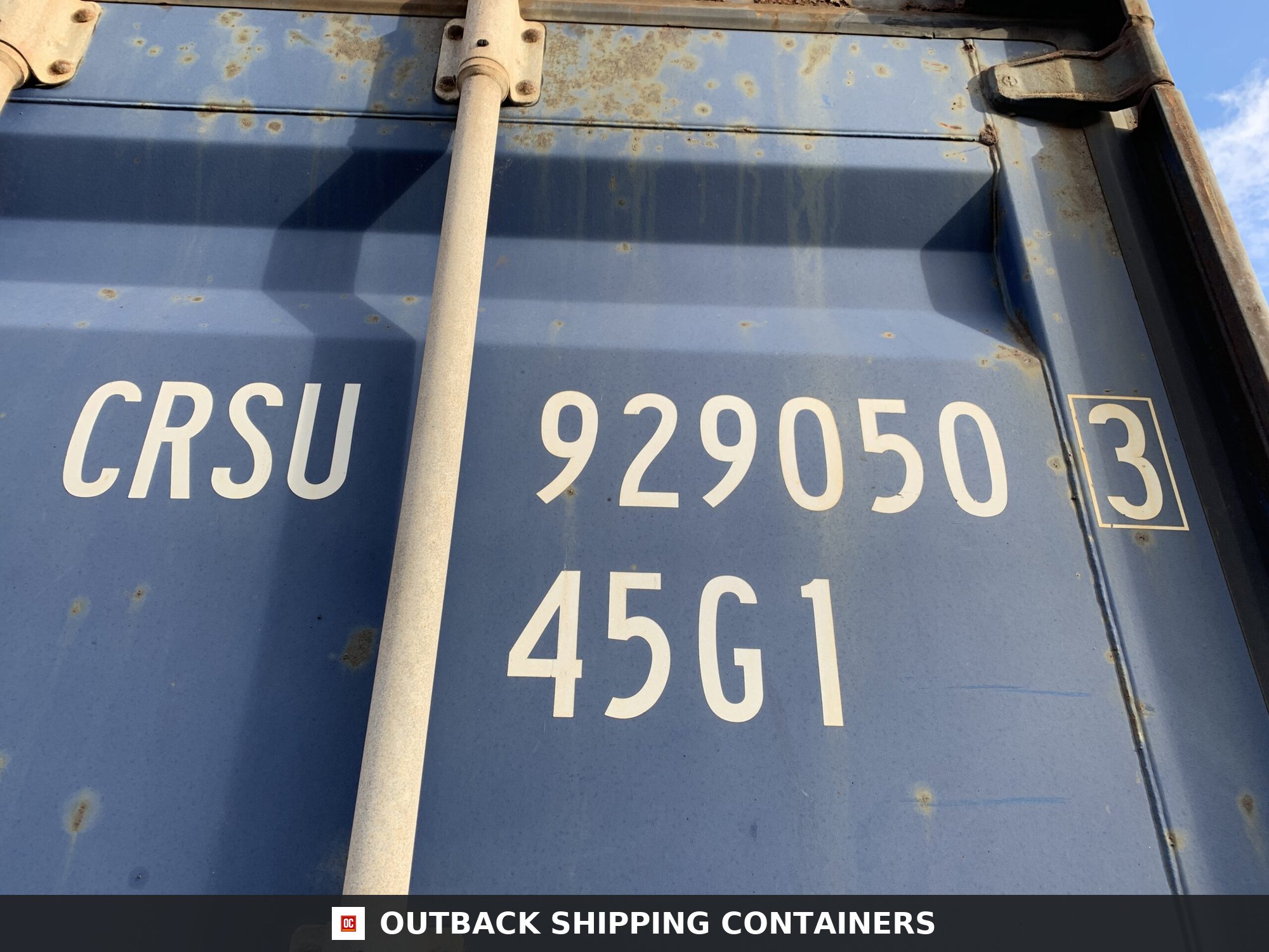 40ft As-Is High Cube Shipping Container — Side Profile View | Outback Shipping Containers 2 3 40ft As-Is High Cube Shipping Container – Wind & Watertight – Blue — 40ft — as_is (image 2 of 12)