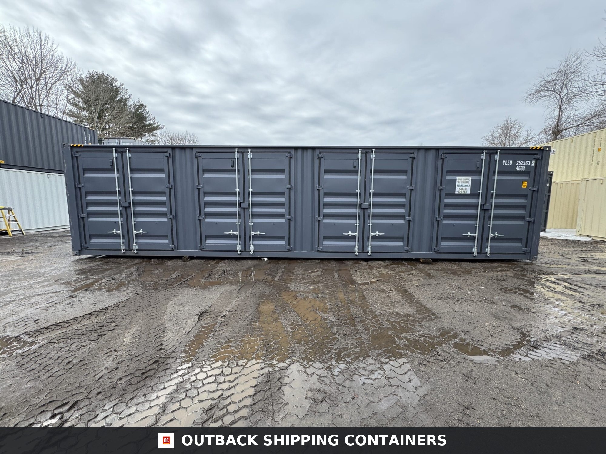 40ft New High Cube Shipping Container – Wind & Watertight – Dk Gray — 40ft — new (image 9 of 12)