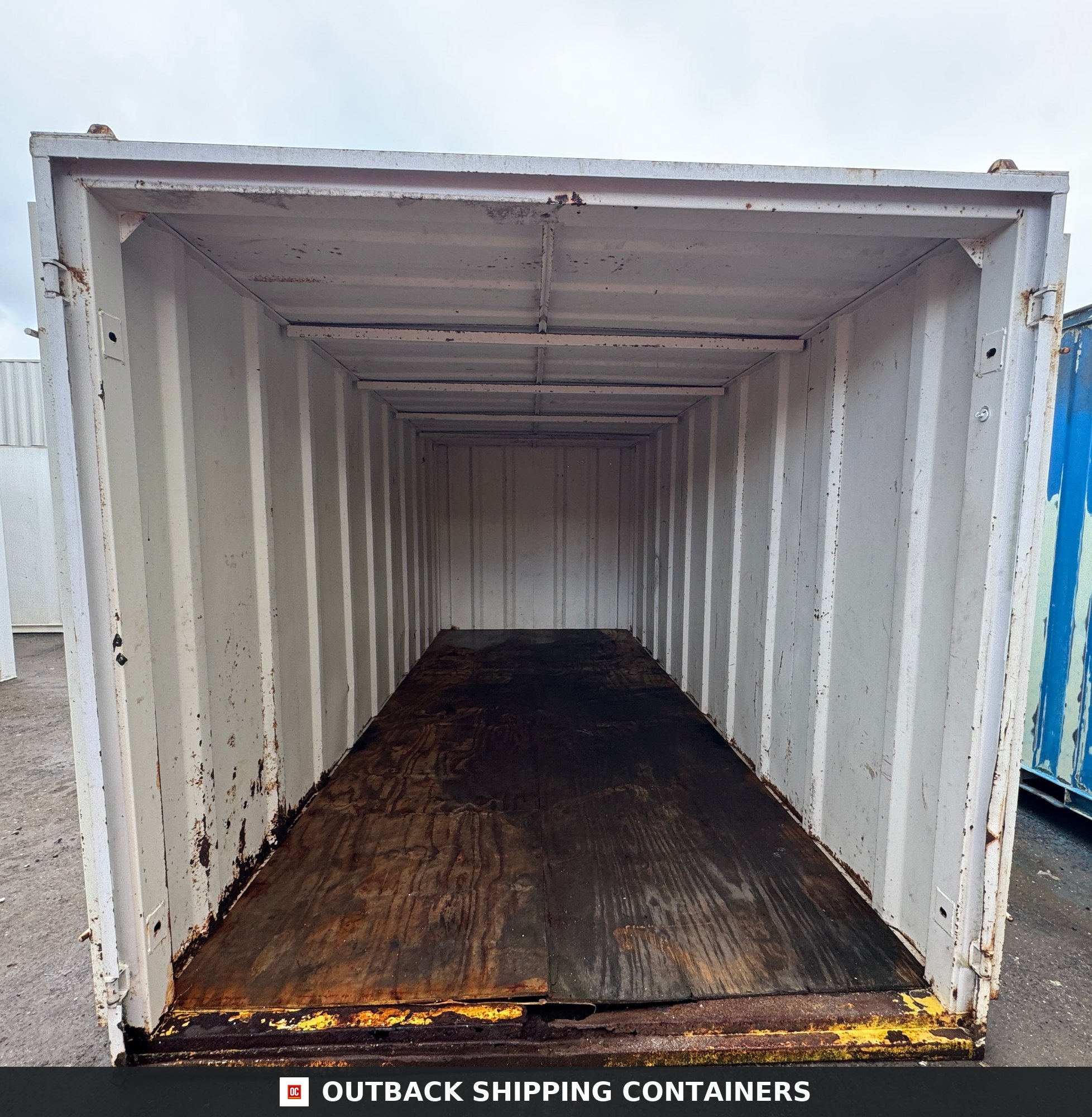 20x8 ft Anti-Vandal Store 20ft x 8ft — Rear Exterior View | Outback Shipping Containers 20x8 ft Anti-Vandal Store — Storage Container (Reduced) — gallery view 4