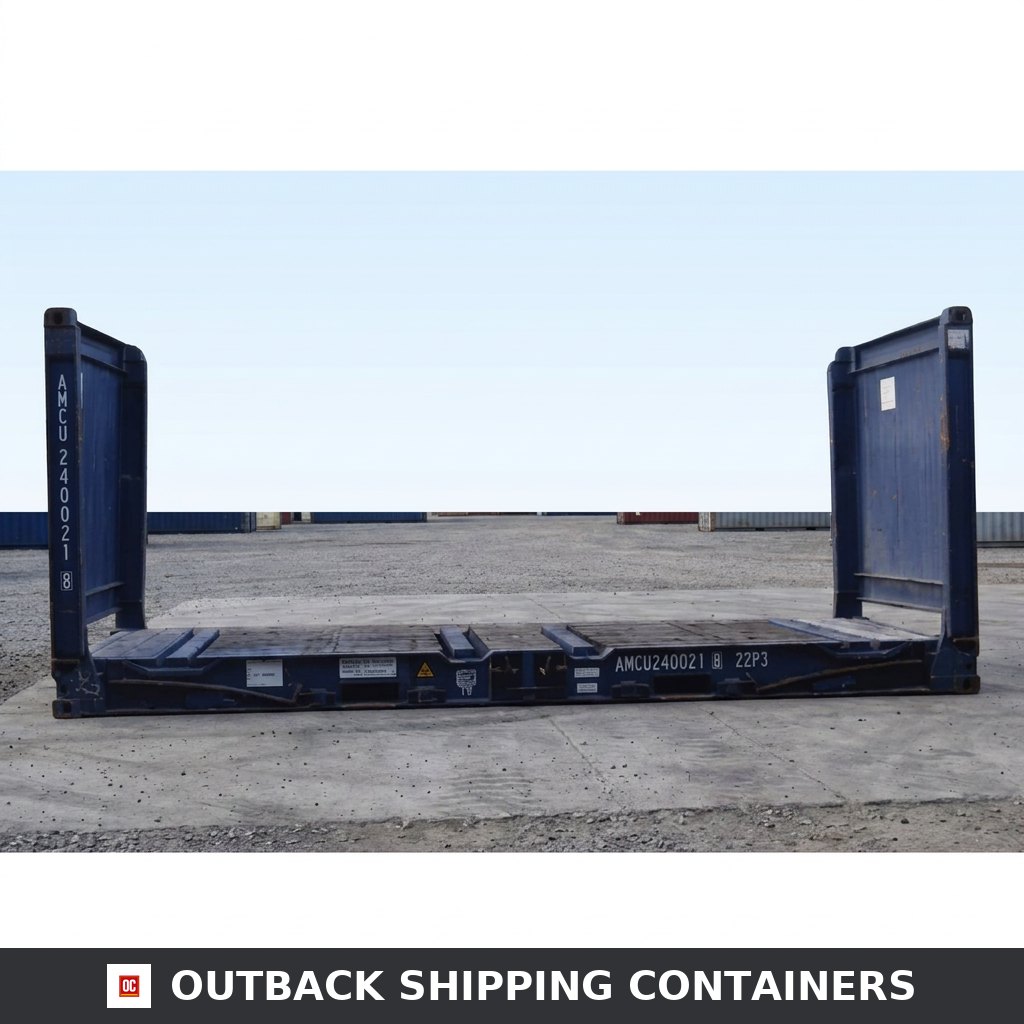 20FT x 8FT Used Flat Rack Shipping Containers — 20FT — used — flat rack containers (image 6 of 6)