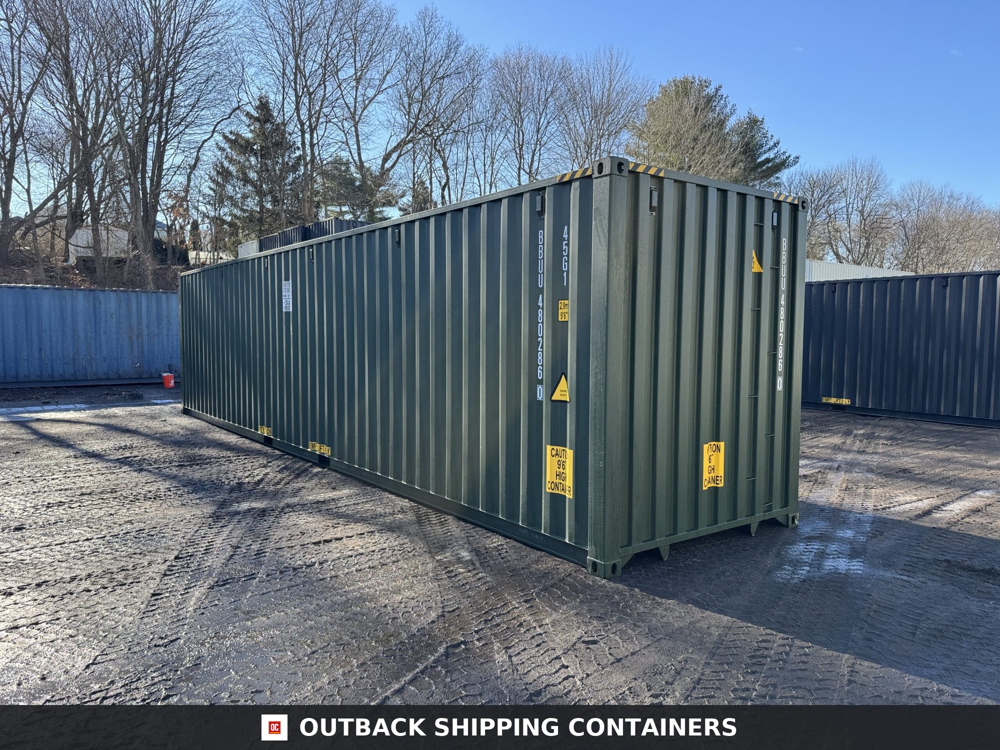 40ft New High Cube Shipping Container – Wind & Watertight – Green — 40ft — new (image 10 of 12)