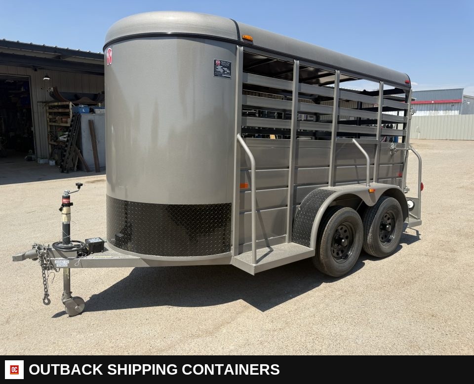 2027 WW AA 5X12 Livestock Stock Combo Trailer — Driver-Side Profile | Outback Shipping Containers 2027 WW AA 5X12 Livestock Stock Combo Trailer for sale — driver-side profile