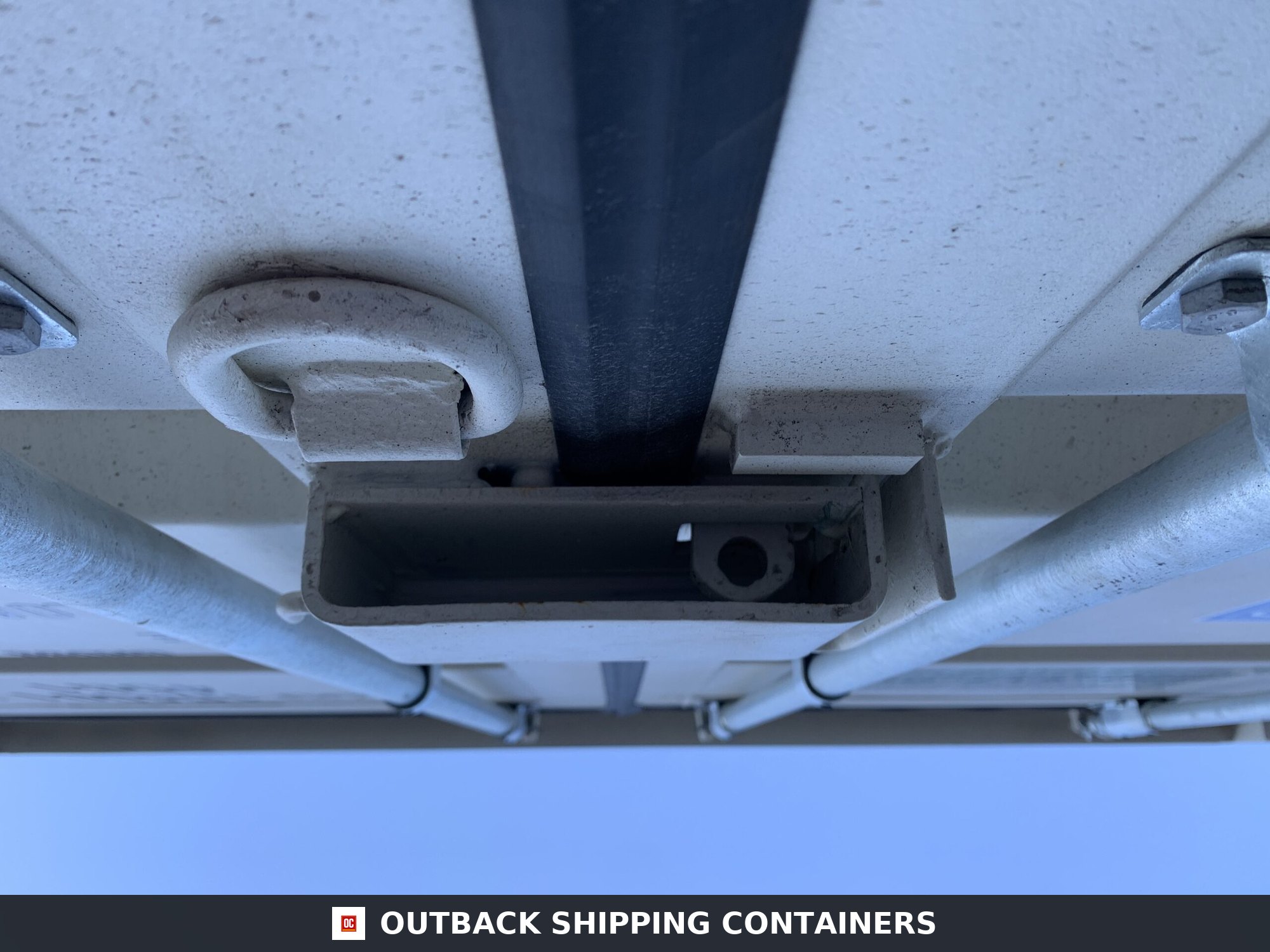 UNIQUE 16ft New High Cube Shipping / Storage Container for Sale — Interior Detail UNIQUE 16ft New High Cube Shipping / Storage Container – Wind & Watertight – White — 16ft — new (image 6 of 11)