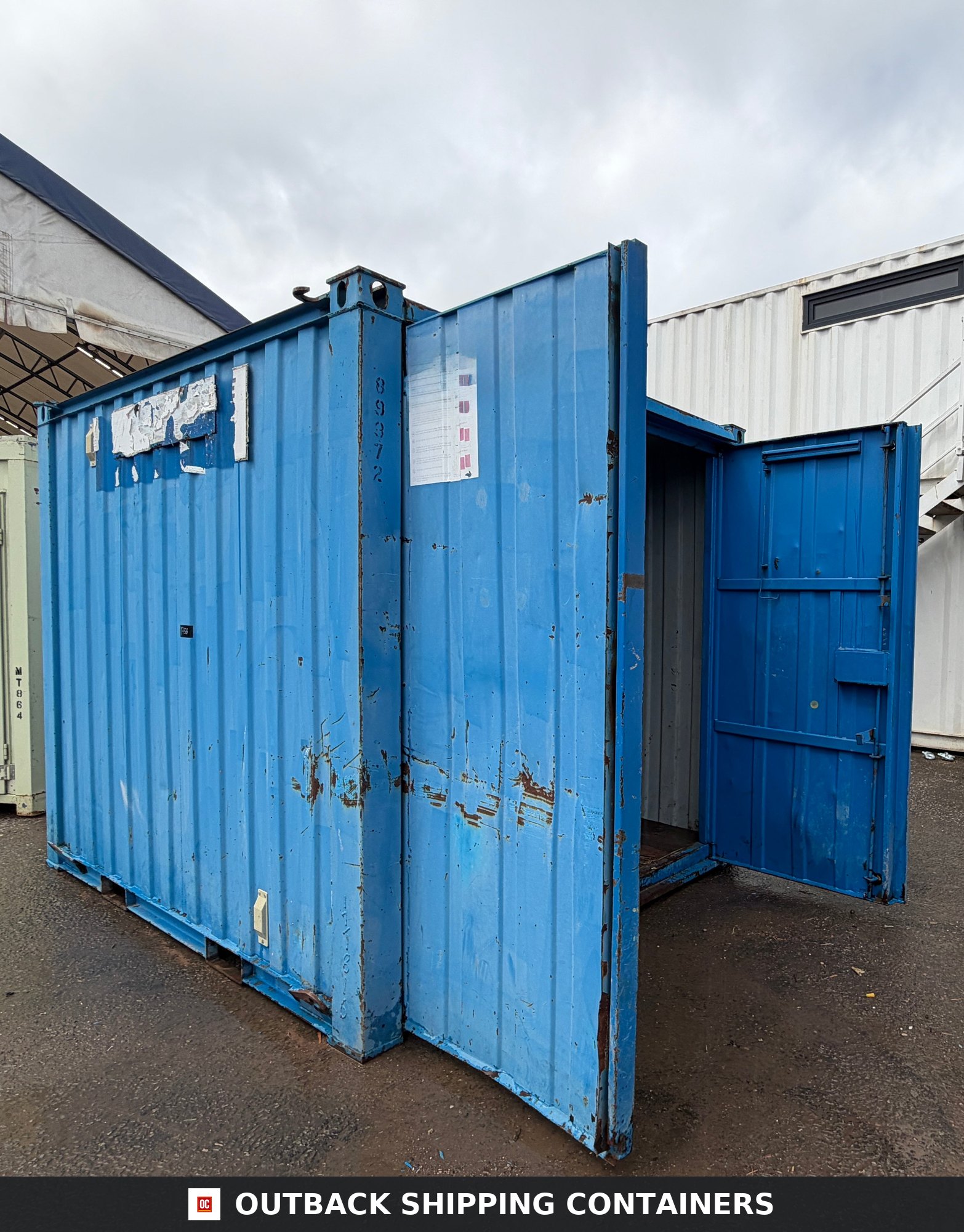 10x8 ft Anti-Vandal Store 10ft x 8ft — Three-Quarter Angle View | Outback Shipping Containers 10x8 ft Anti-Vandal Store — Storage Container (Unrefurbished) — gallery view 3