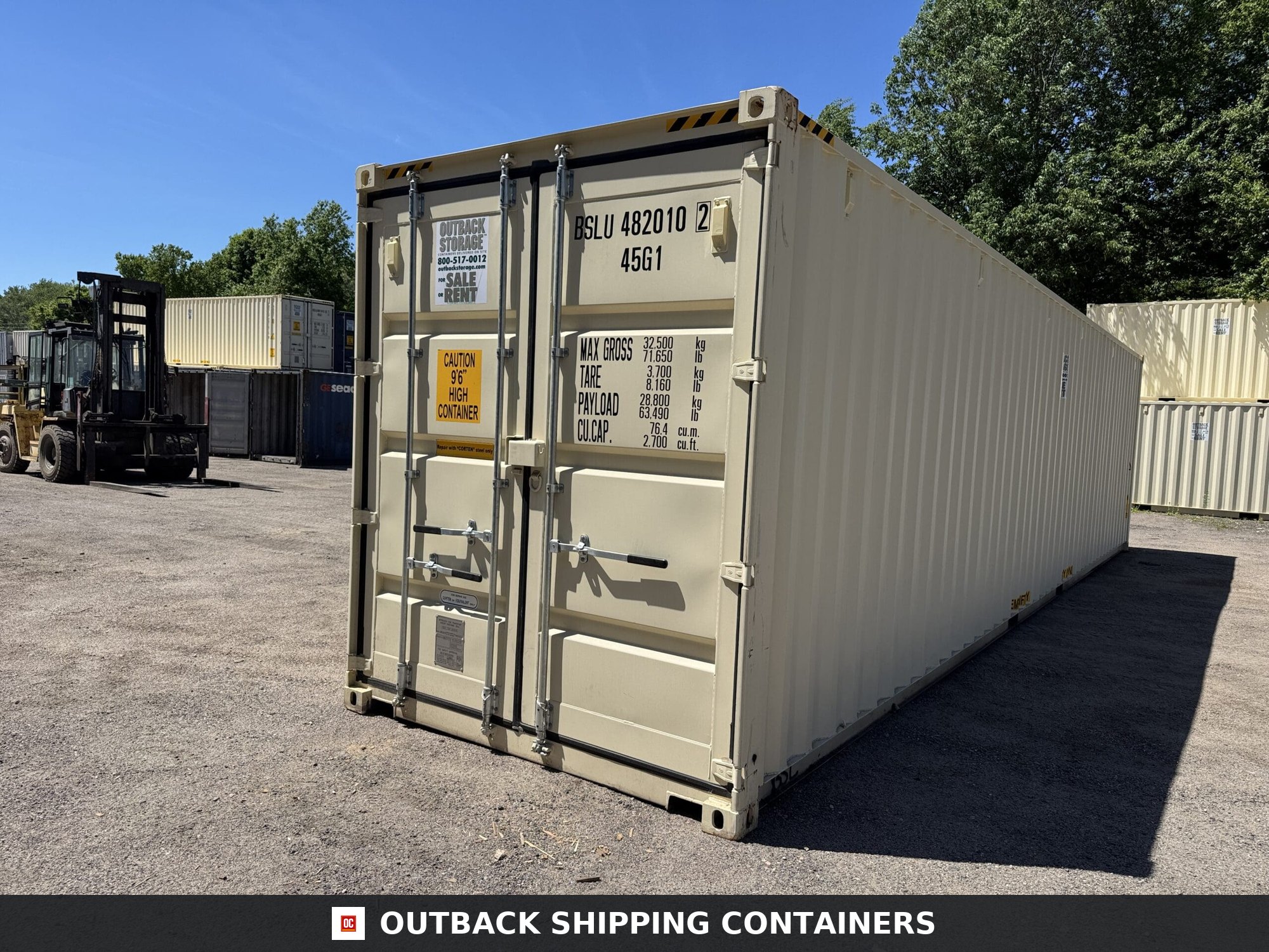 40ft New High Cube Shipping Container – Wind & Watertight – Beige — 40ft — new (image 8 of 12)