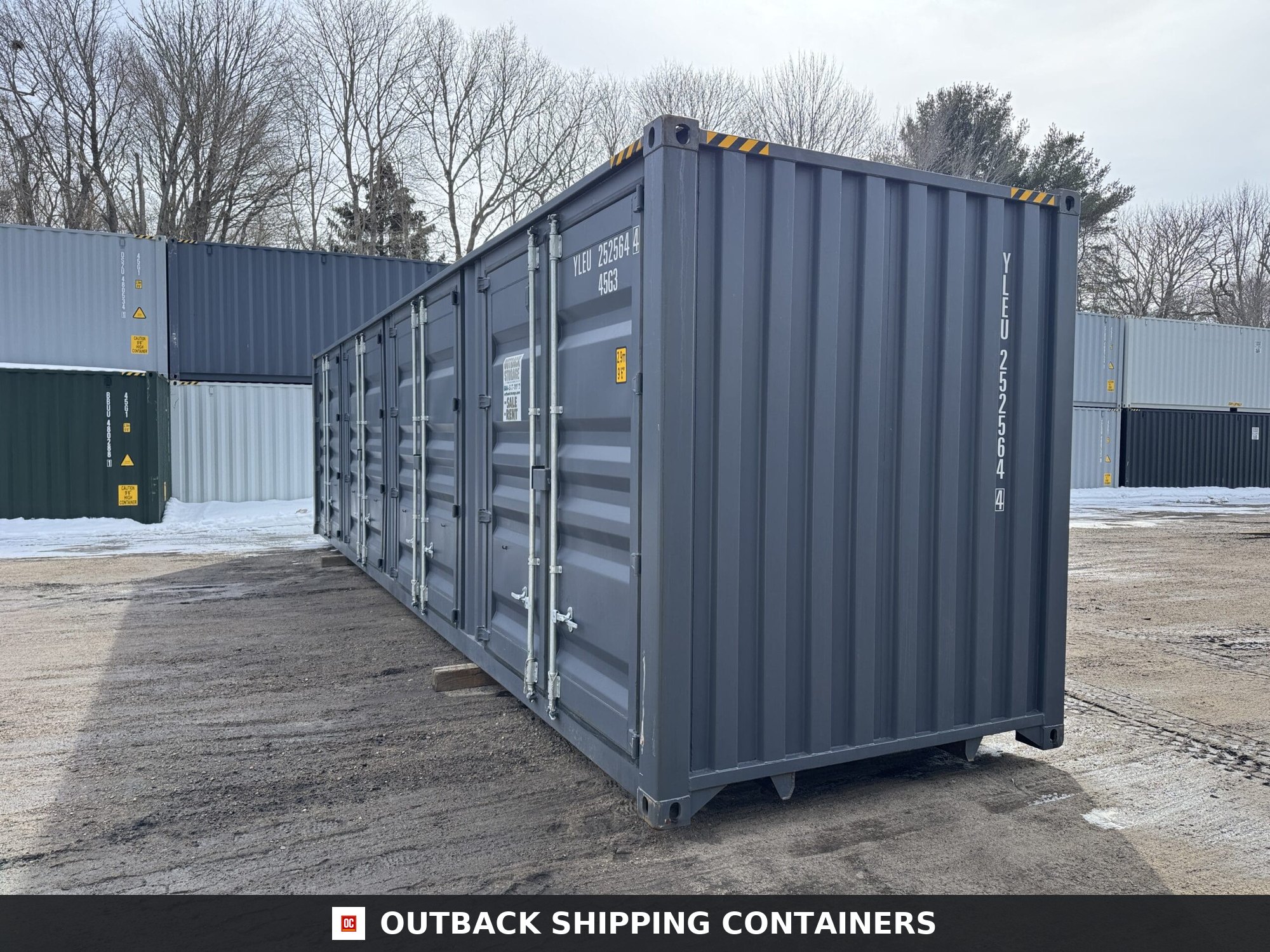 40ft New High Cube Shipping Container – Wind & Watertight – Dk Gray — 40ft — new (image 9 of 12)