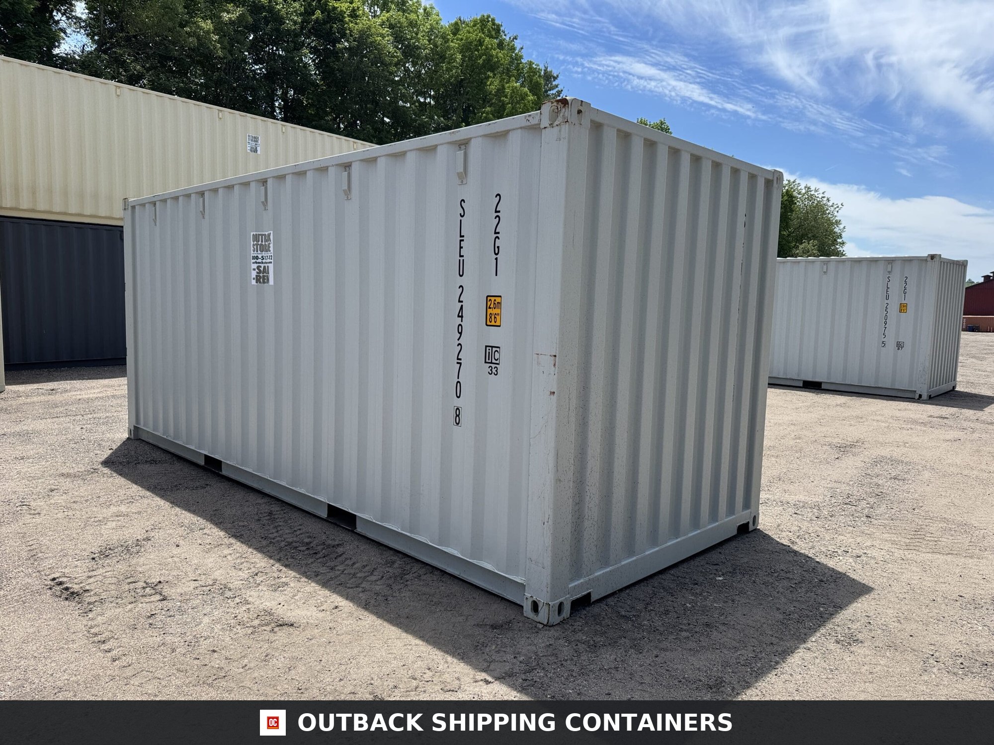 20ft New Shipping Container – Wind & Watertight – Gray — 20ft — new (image 10 of 12)
