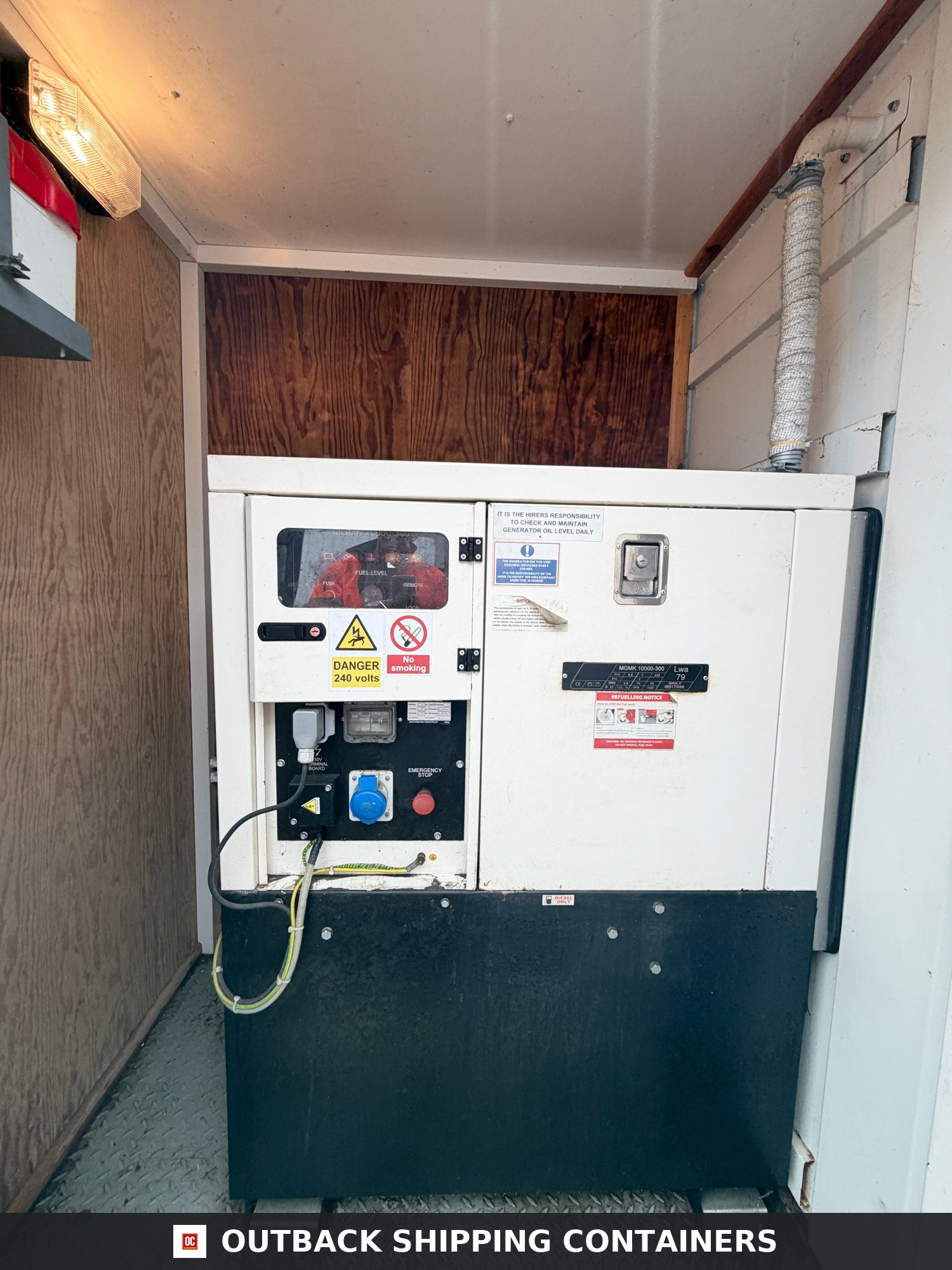 20x9ft for Sale — Door and Entry Detail | Outback Shipping Containers 20x9ft — Static Welfare Unit — Toilet, Canteen, Drying Room & Generator 9KVA — Welfare — Anti-Vandal — Building Site Accommodation — Portable Anti-Vandal - image 6