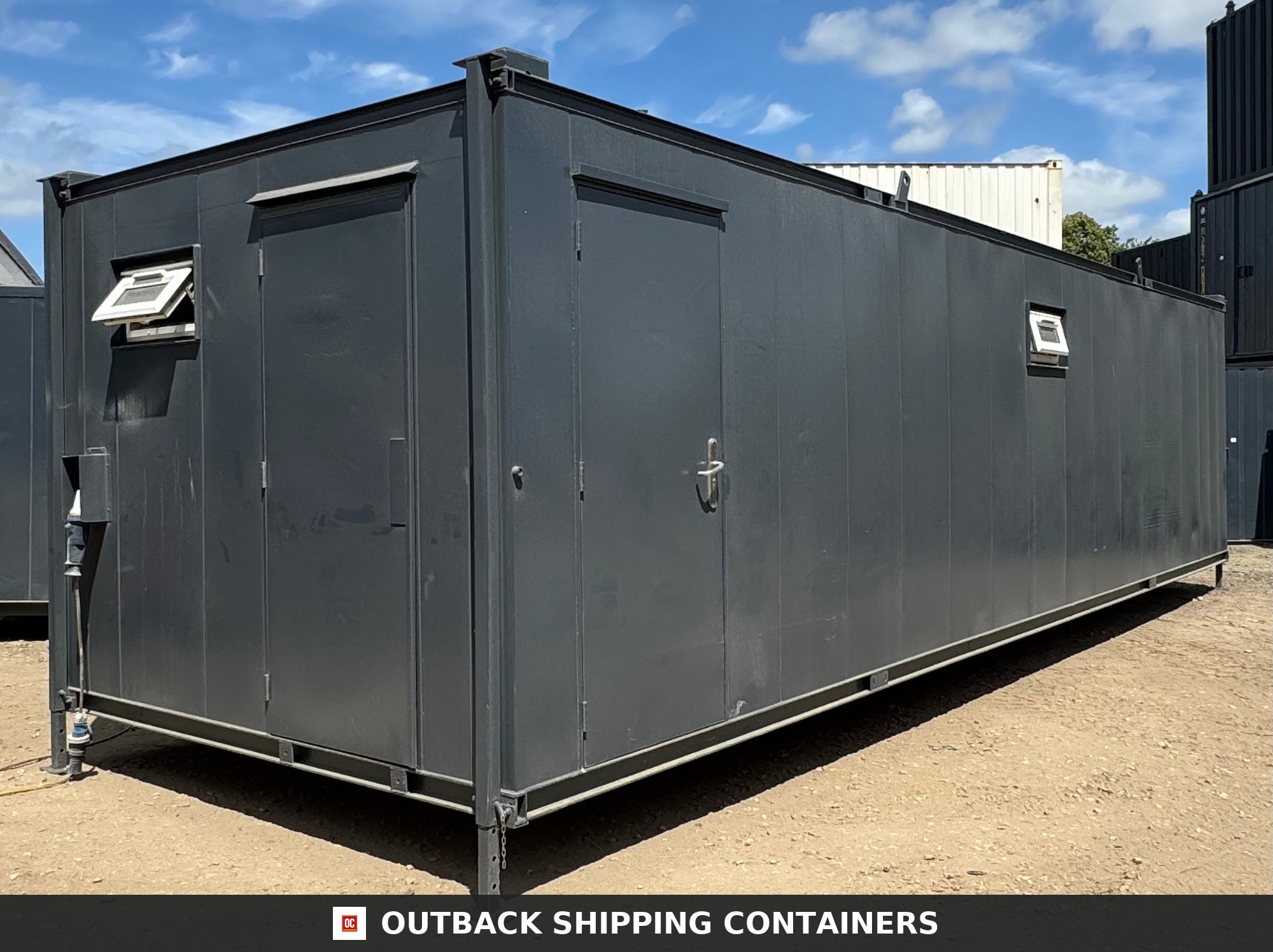 32 x 10 ft for Sale — Corner Casting and Frame Detail | Outback Shipping Containers 32 x 10 ft — 6+1 Toilet Block — Anti-Vandal Portable Toilet Block — No 1070 — product gallery image 9 of 19