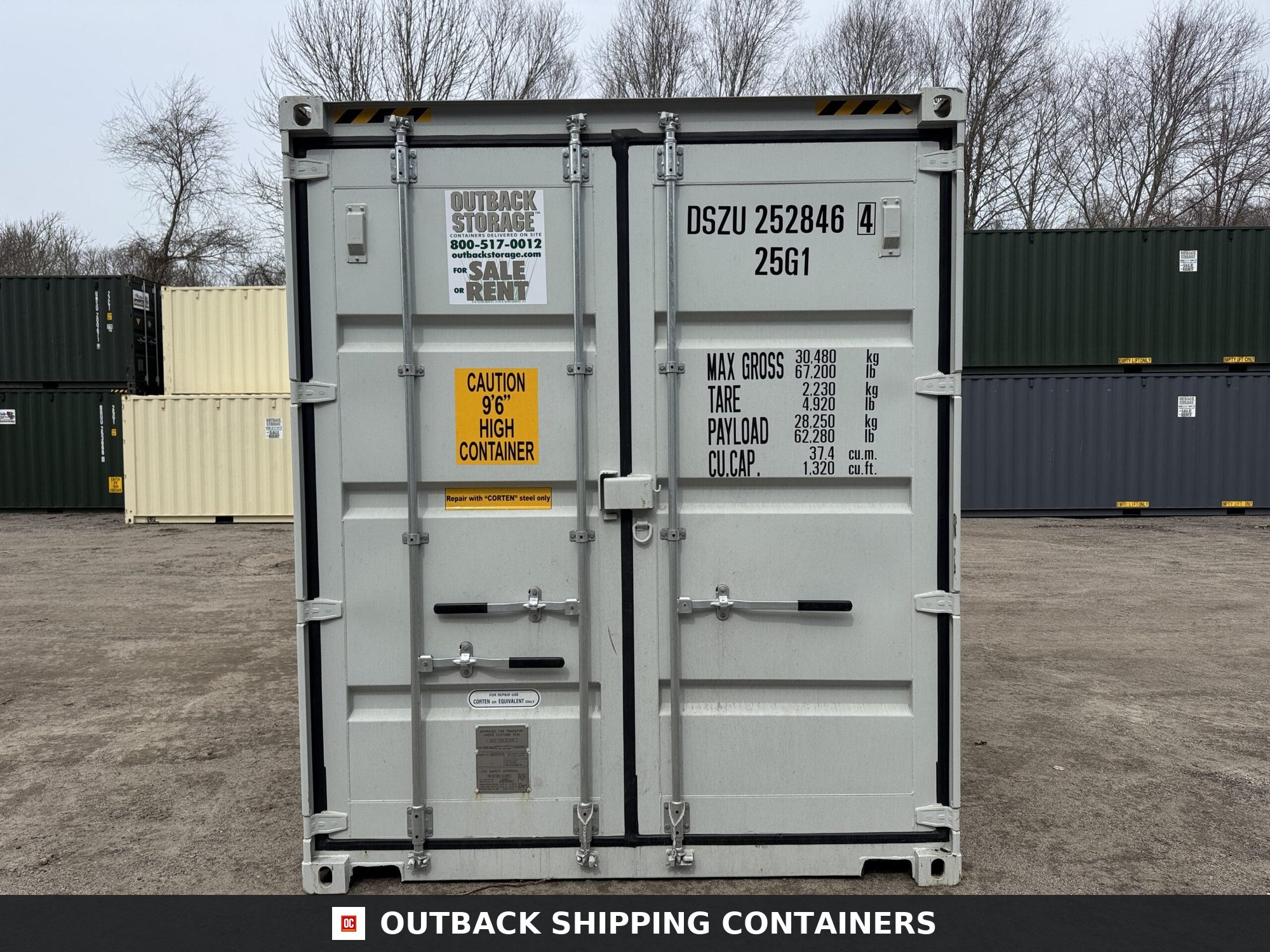 20ft New High Cube Shipping Container – Wind & Watertight – Gray — 20ft — new (image 3 of 12)