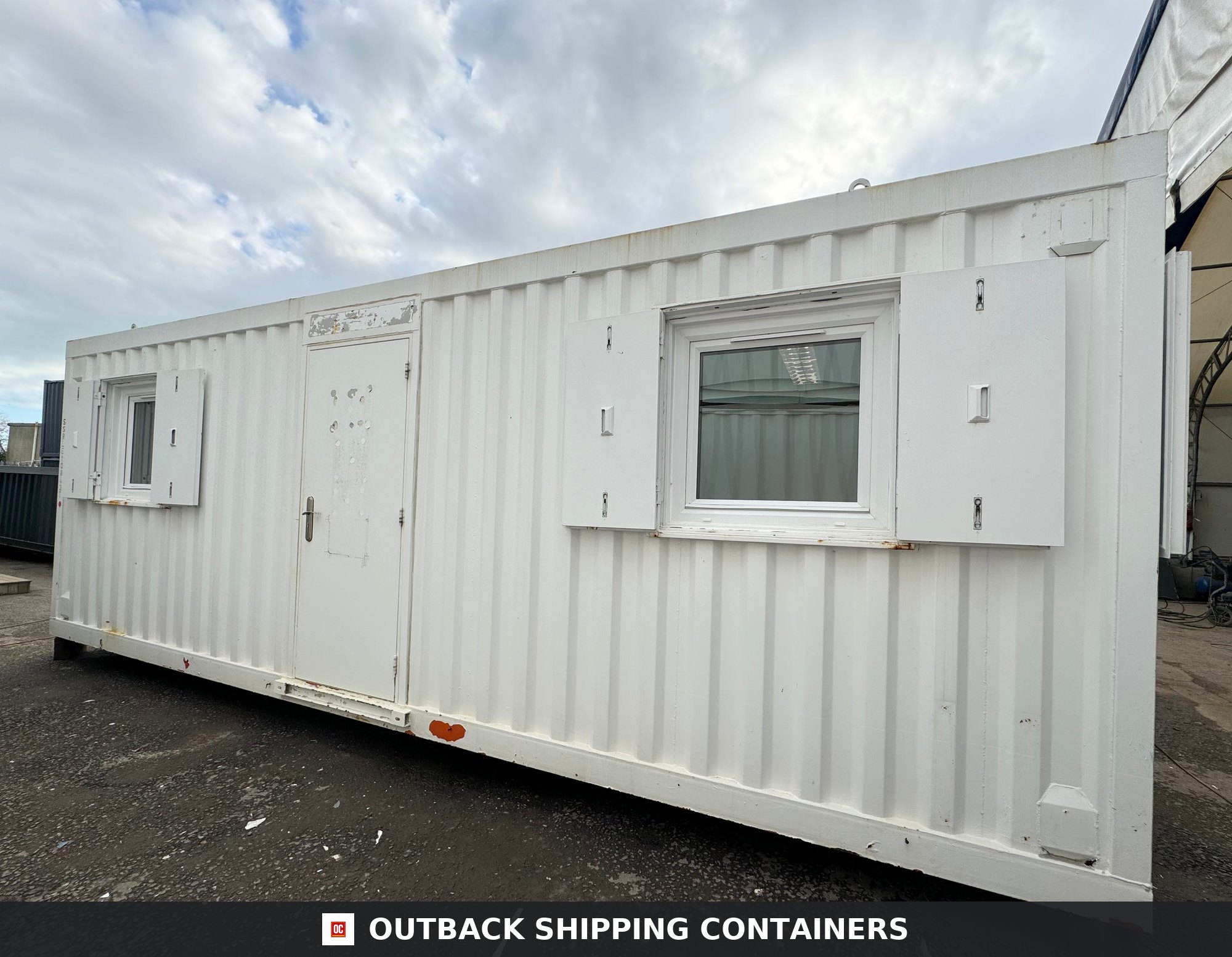 Modular Building 2 Bay for Sale — Rear Exterior View | Outback Shipping Containers Modular Building 2 Bay — 24x20ft — Portable Building - image 4
