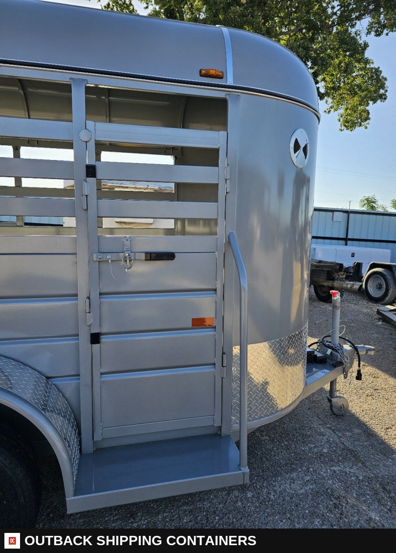 2025 WW AA 5X12 Stock / Stock Combo Trailer — Rear Doors And Gate | Outback Shipping Containers 2025 WW AA 5X12 Stock / Stock Combo Trailer for sale — rear doors and gate