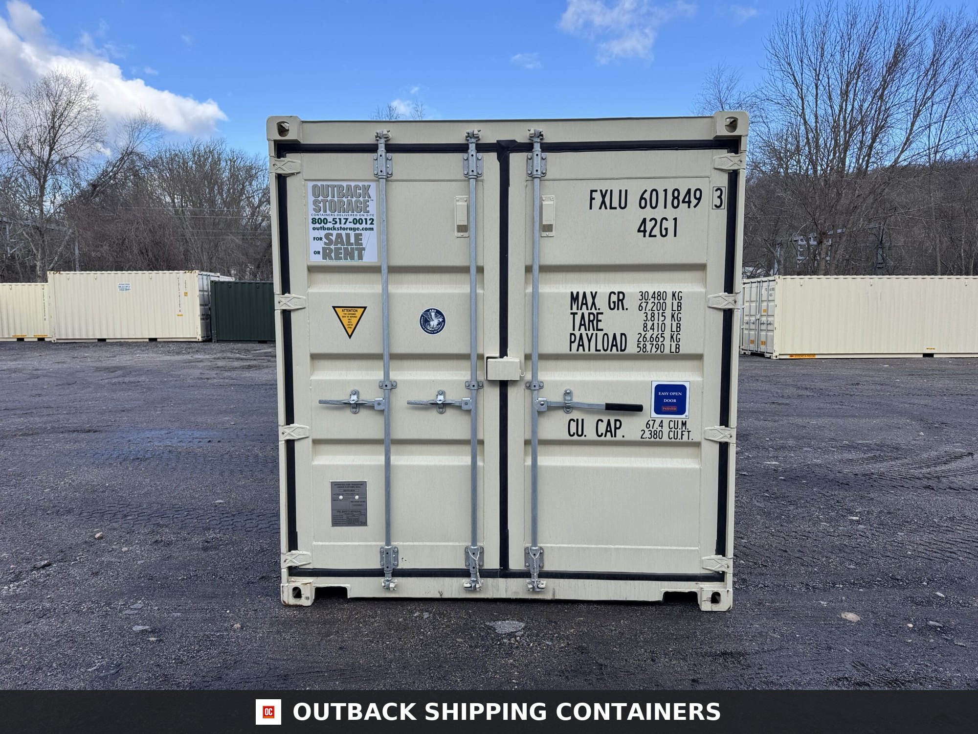 40ft New Shipping Container – Wind & Watertight – Beige — 40ft — new (image 3 of 12)