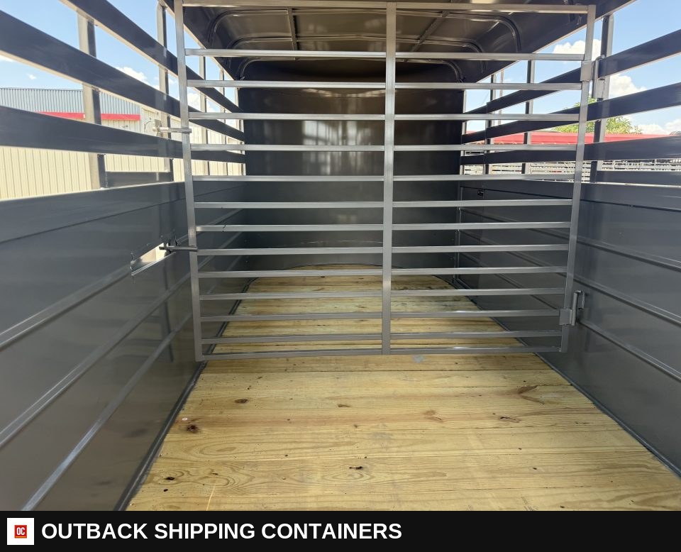 2026 WW AA 6X16 Livestock Stock Combo Trailer — Interior Floor And Walls | Outback Shipping Containers 2026 WW AA 6X16 Livestock Stock Combo Trailer for sale — interior floor and walls