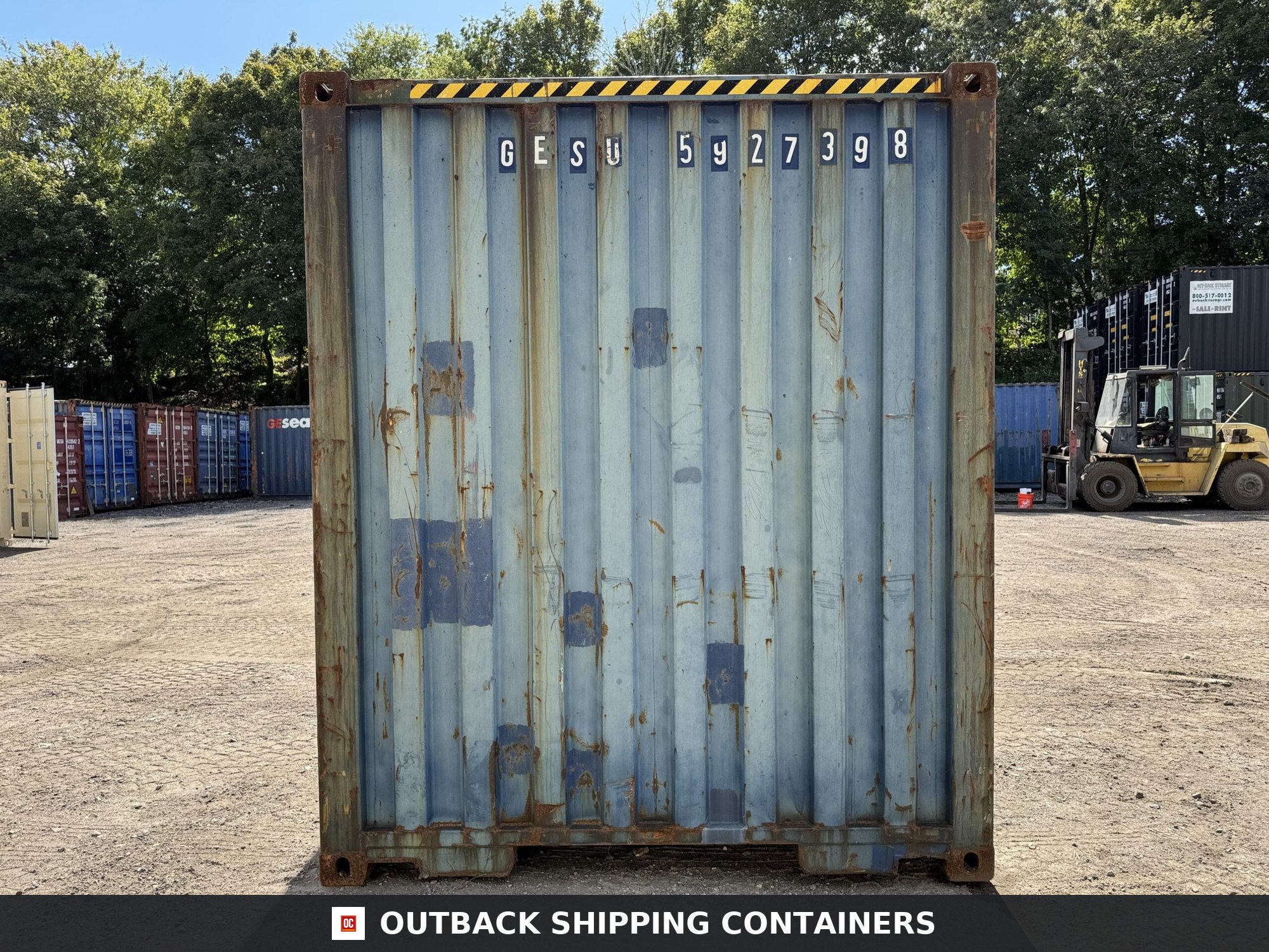 40ft Used High Cube Shipping Container for Sale — Roof and Structural Detail 2 3 4 5 6 7 8 40ft Used High Cube Shipping Container – Wind & Watertight – Blue — 40ft — used (image 9 of 12)