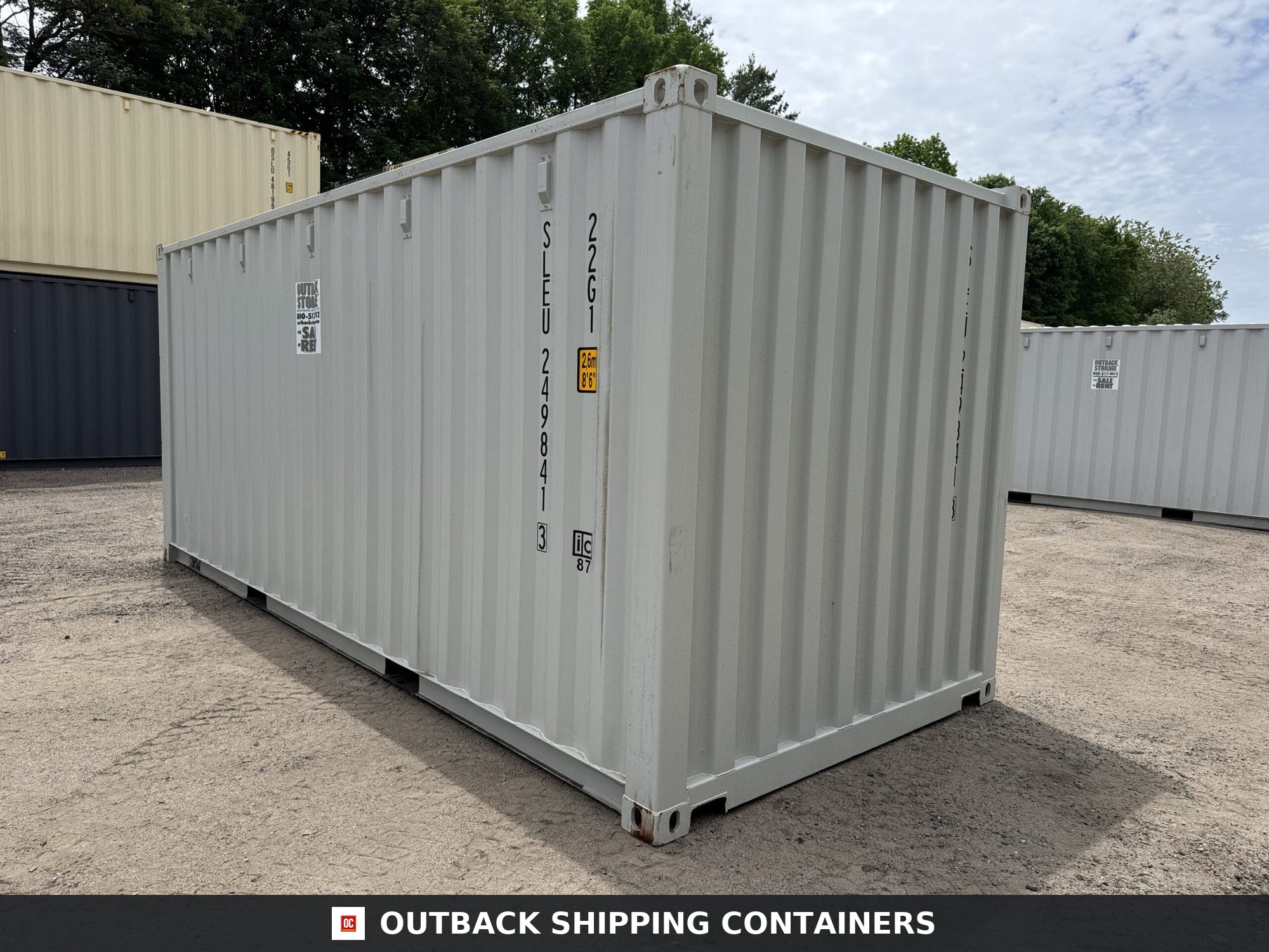 20ft New Shipping Container – Wind & Watertight – Gray — 20ft — new (image 10 of 12)