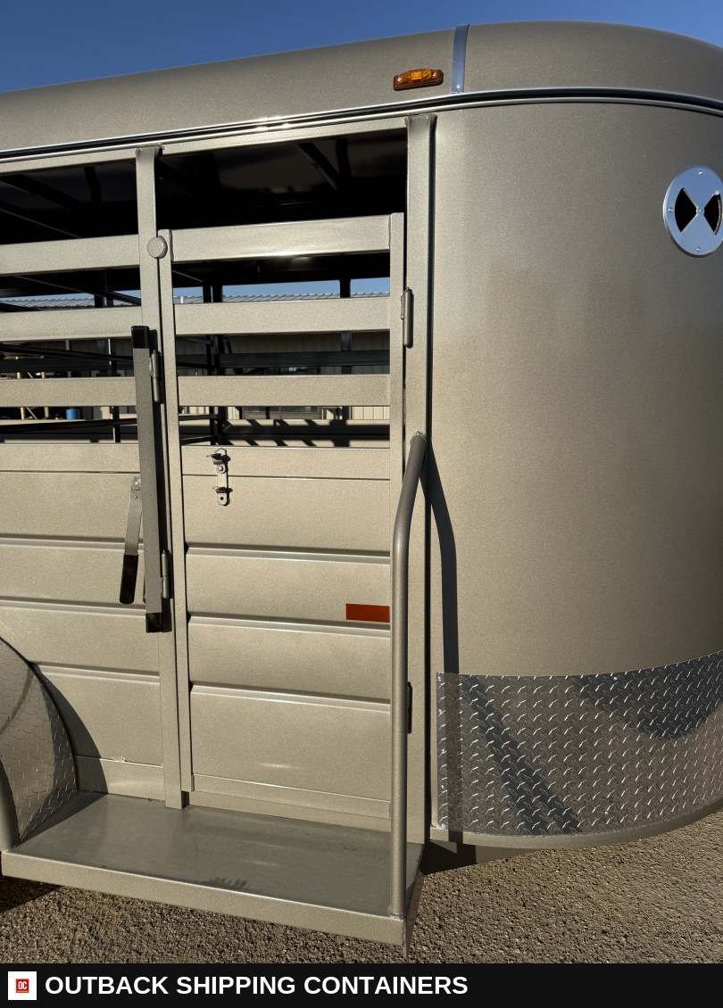 2026 W-W Trailer AA 6X14 Stock / Stock Combo Trailer — Driver-Side Profile | Outback Shipping Containers 2026 W-W Trailer AA 6X14 Stock / Stock Combo Trailer for sale — driver-side profile