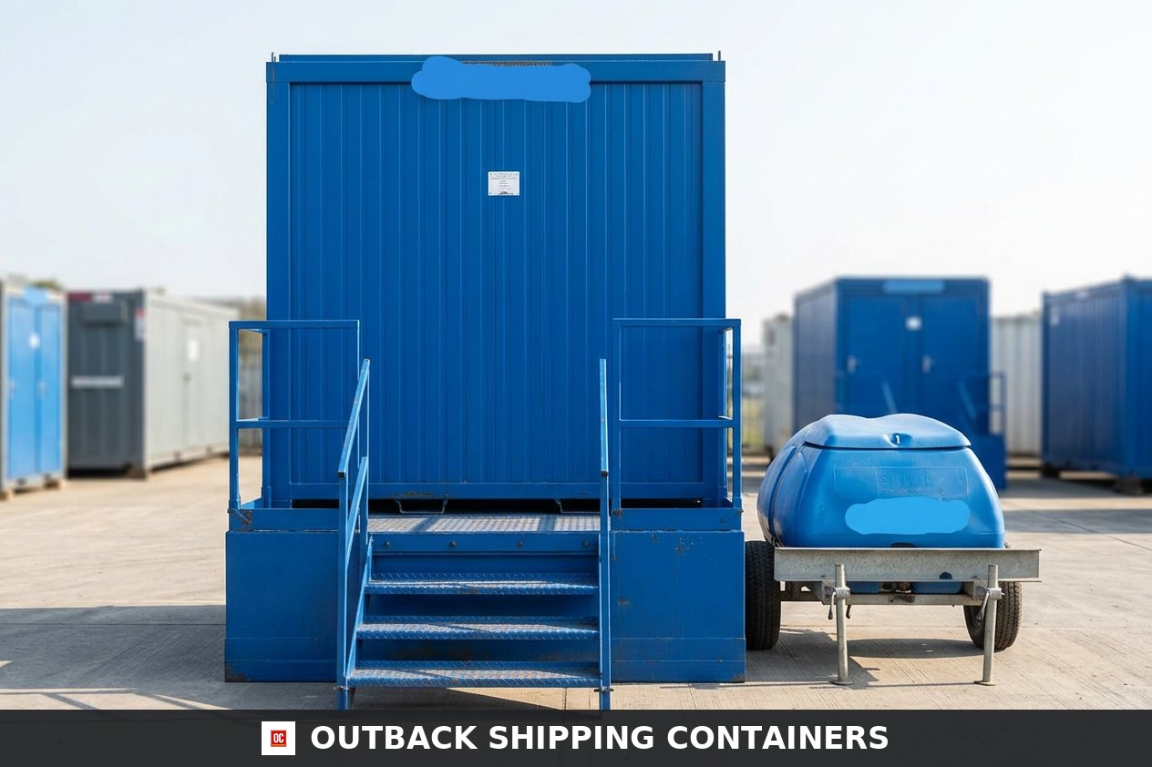 Double Mains Toilet Waste Tank for Sale — Interior Detail | Outback Shipping Containers Double Mains Toilet Waste Tank — new — sanitation units (image 6 of 6)