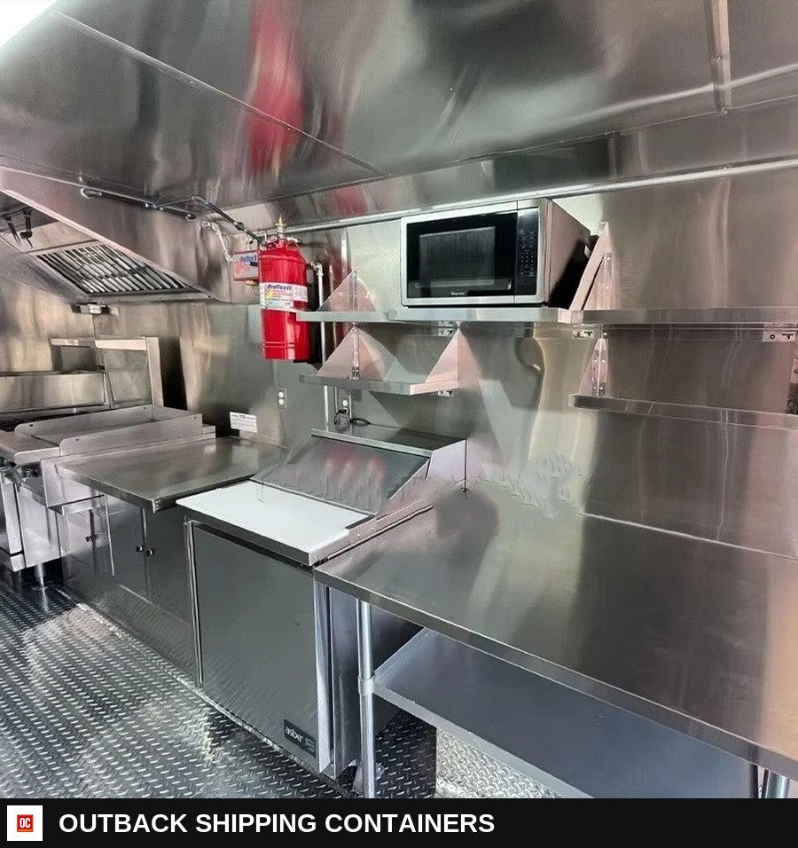 Food Truck with Brand New Kitchen Custom Build — Driver-Side Profile | Outback Shipping Containers Food Truck with Brand New Kitchen Custom Build for sale — driver-side profile
