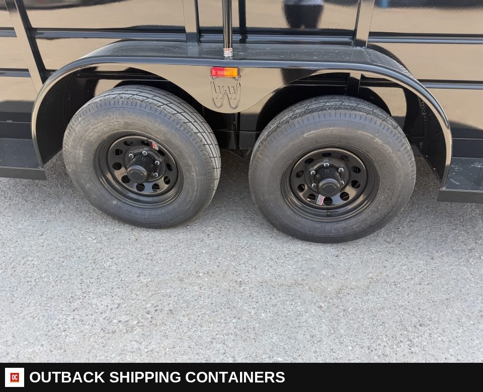 2026 WW AA 6X14 Livestock Stock Combo Trailer — Gate Latch And Hardware Detail | Outback Shipping Containers 2026 WW AA 6X14 Livestock Stock Combo Trailer for sale — gate latch and hardware detail