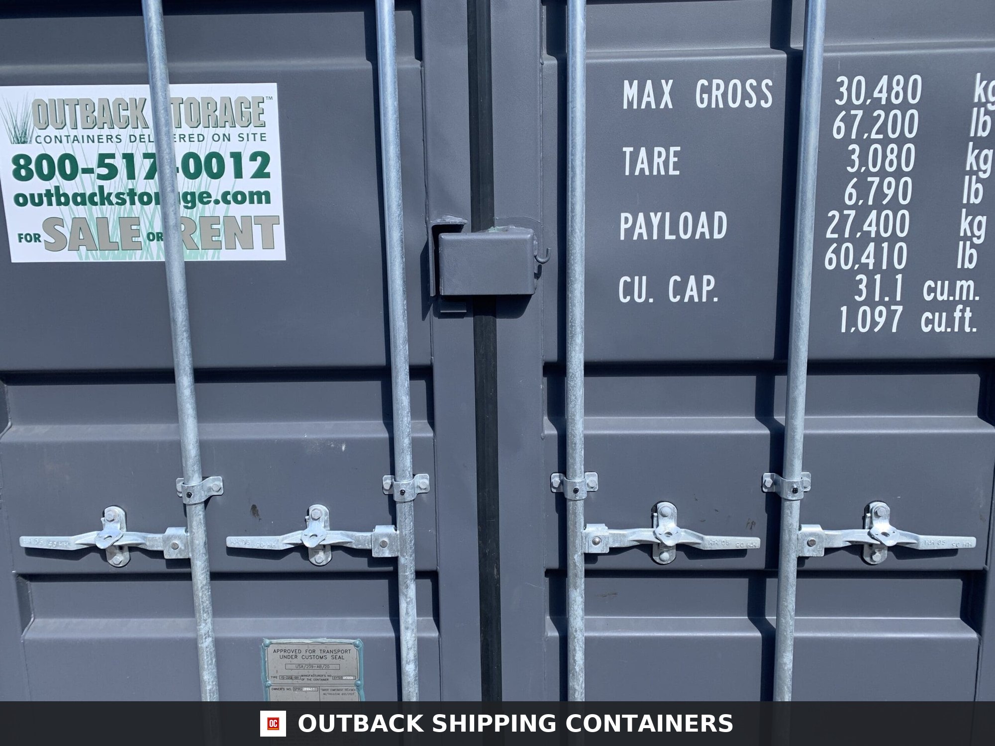 20ft Open Side New Shipping Container – Wind & Watertight – Gray — 20ft — new (image 4 of 12)