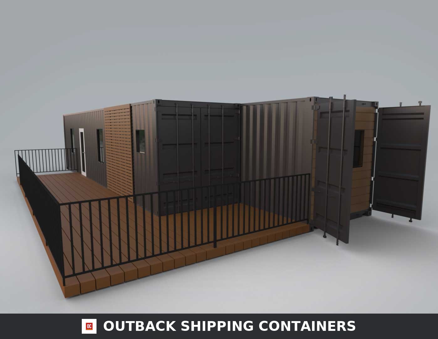 Luxury 2 Bedroom Shipping Container Home | The Clark | Two 40ft Containers — Side Profile View Luxury 2 Bedroom Shipping Container Home | The Clark | Two 40ft Containers — 40ft — new (image 2 of 19)