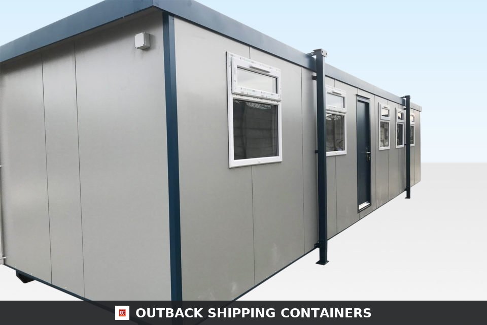 48FT x 10FT Jackleg Office Cabin — Outback Shipping Containers
