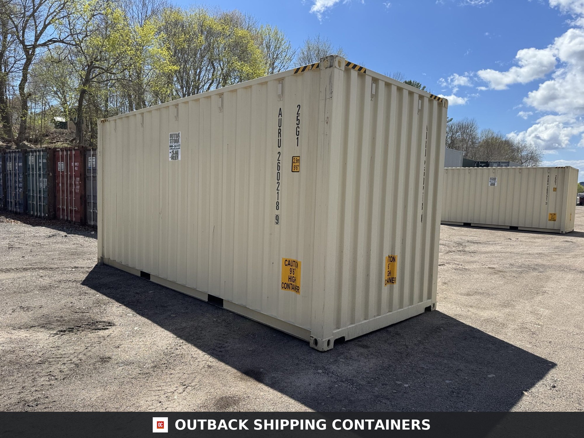 20ft New High Cube Shipping Container – Wind & Watertight – Beige — 20ft — new (image 10 of 12)