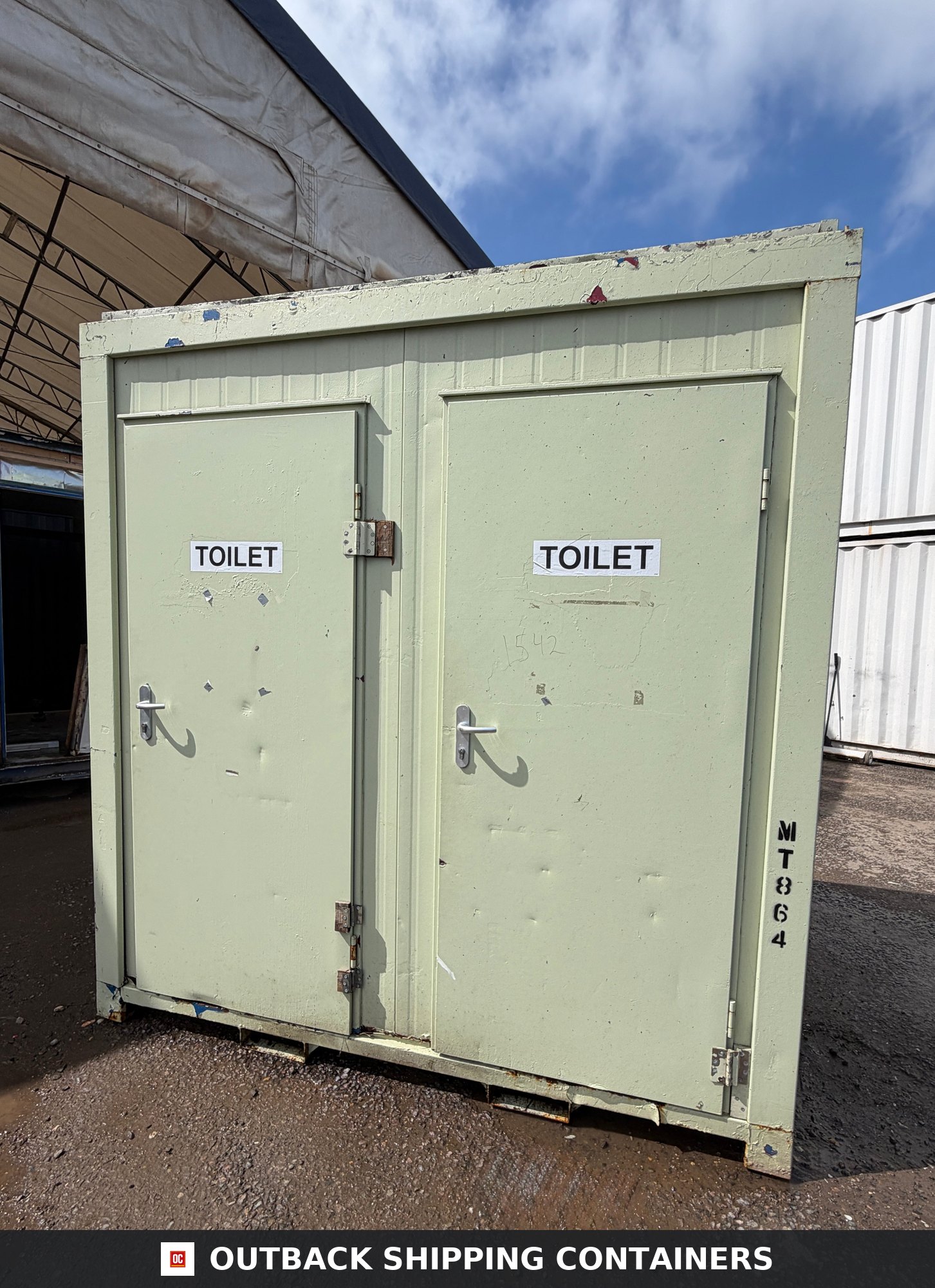 Double Toilet Block for Sale — Interior View | Outback Shipping Containers 2 Double Toilet Block — Male & Female WC — 8x5 Ft — Portable Toilet Block — 1+1 Toilet Block - image 5