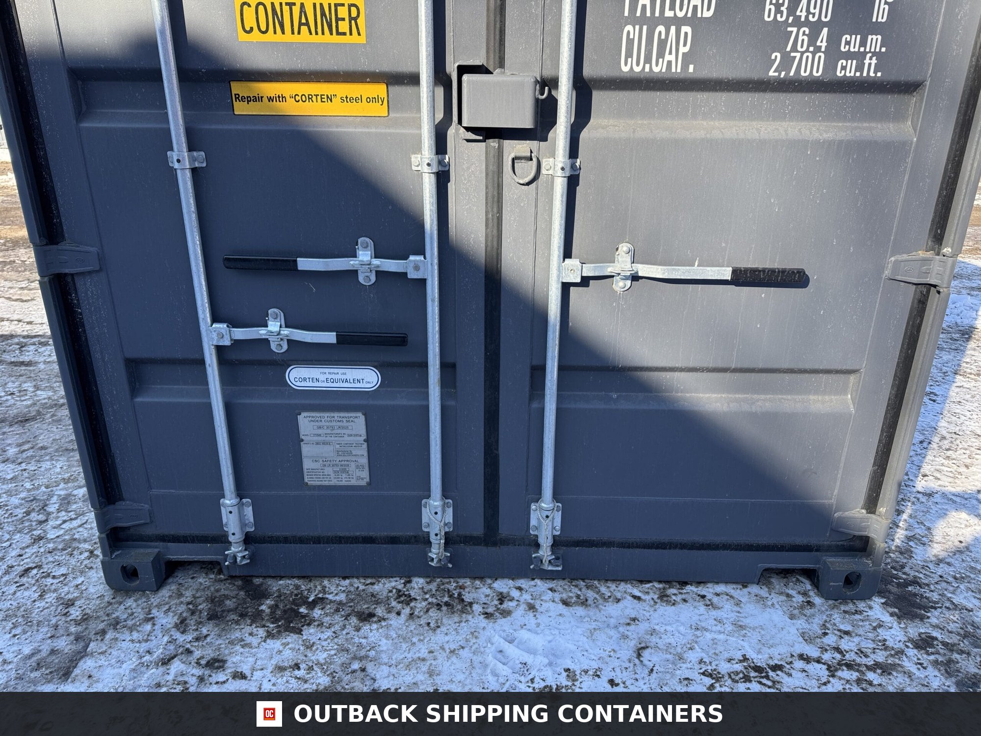 40ft New High Cube Shipping Container – Wind & Watertight – Gray — 40ft — new (image 6 of 12)
