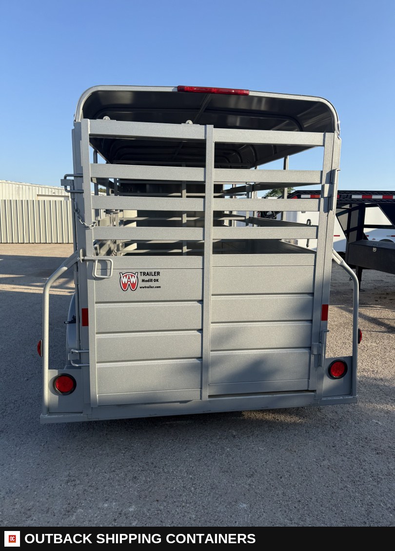2026 W-W Trailer AA 5X14 Stock / Stock Combo Trailer — Interior Floor And Walls | Outback Shipping Containers 2026 W-W Trailer AA 5X14 Stock / Stock Combo Trailer for sale — interior floor and walls