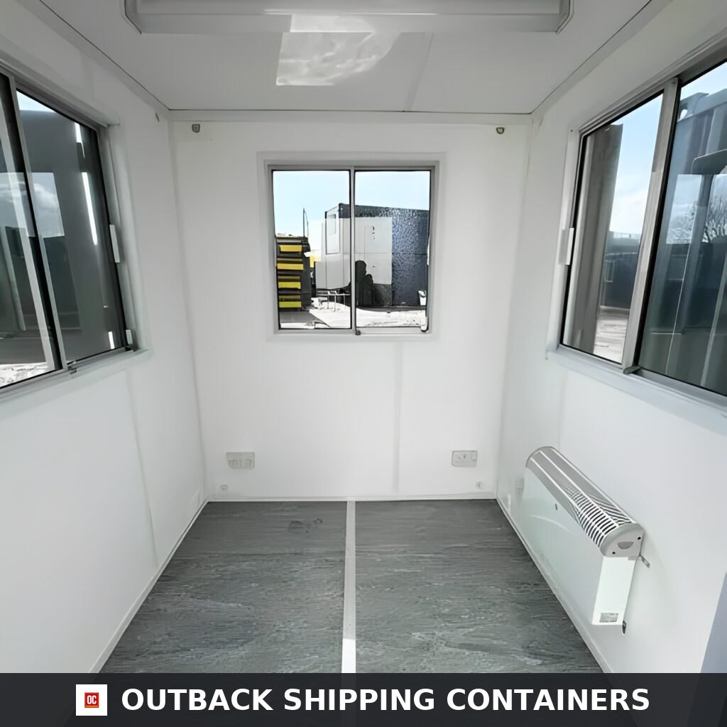 7Ft x 7Ft Shipping Container Office | Portable Building | Anti-Vandal — Door and Entry Detail 7Ft x 7Ft Shipping Container Office | Portable Building | Anti-Vandal Building — 20ft — new (image 7 of 7)