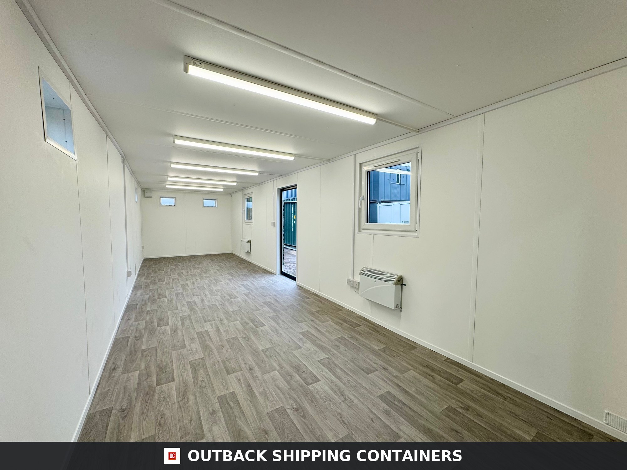 32x10ft for Sale — Rear Exterior View | Outback Shipping Containers 32x10ft — CUSTOM Cabin — image 4 of 15