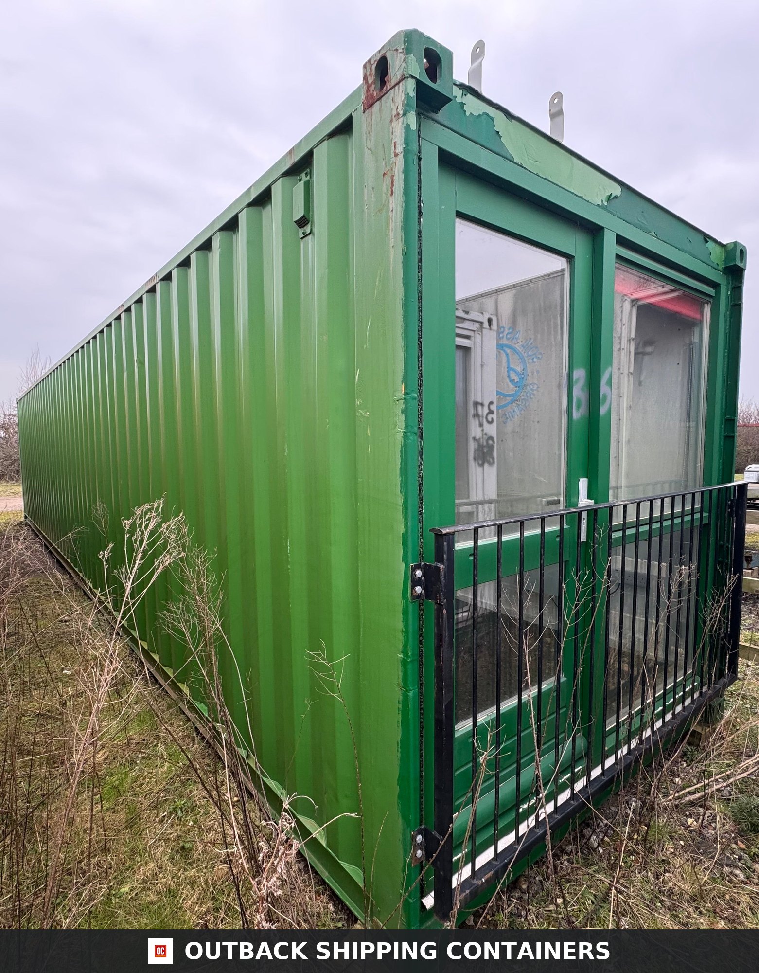40 Ft Converted Shipping Container Home — Door and Entry Detail | Outback Shipping Containers 40 Ft Converted Shipping Container Home — 2 Rooms - image 7