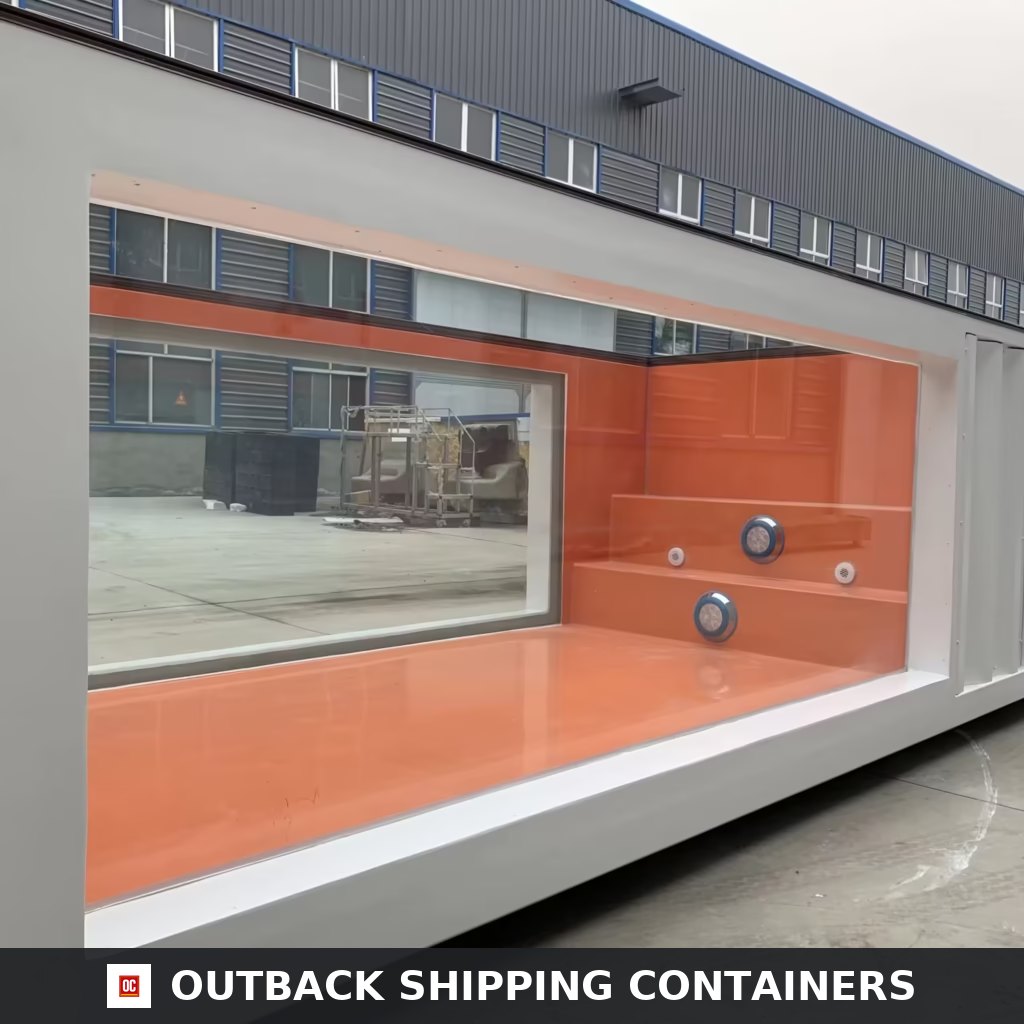 20ft Container Swimming Pool With Fiber Glass Window for Sale — Interior Detail 20ft Container Swimming Pool With Fiber Glass Window — 20ft — new (image 6 of 6)