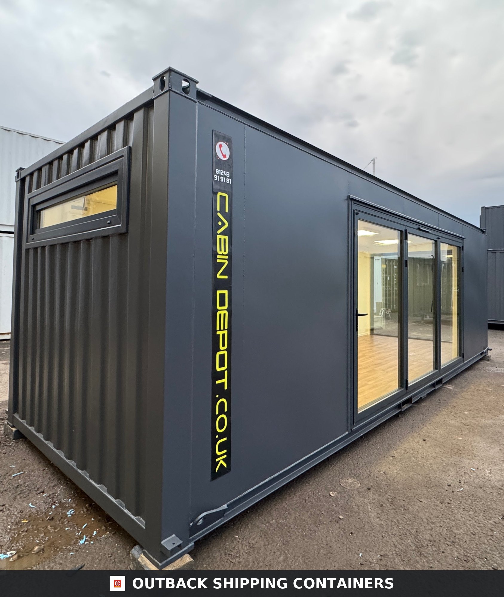 24x9ft for Sale — Three-Quarter Angle View | Outback Shipping Containers 2 3 4 24x9ft — CUSTOM Cabin — image 3 of 15