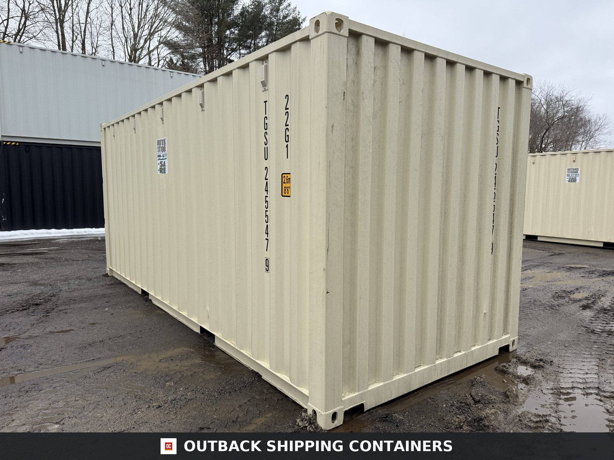 20ft New Shipping Container – Wind & Watertight – Beige — 20ft — new (image 10 of 12)