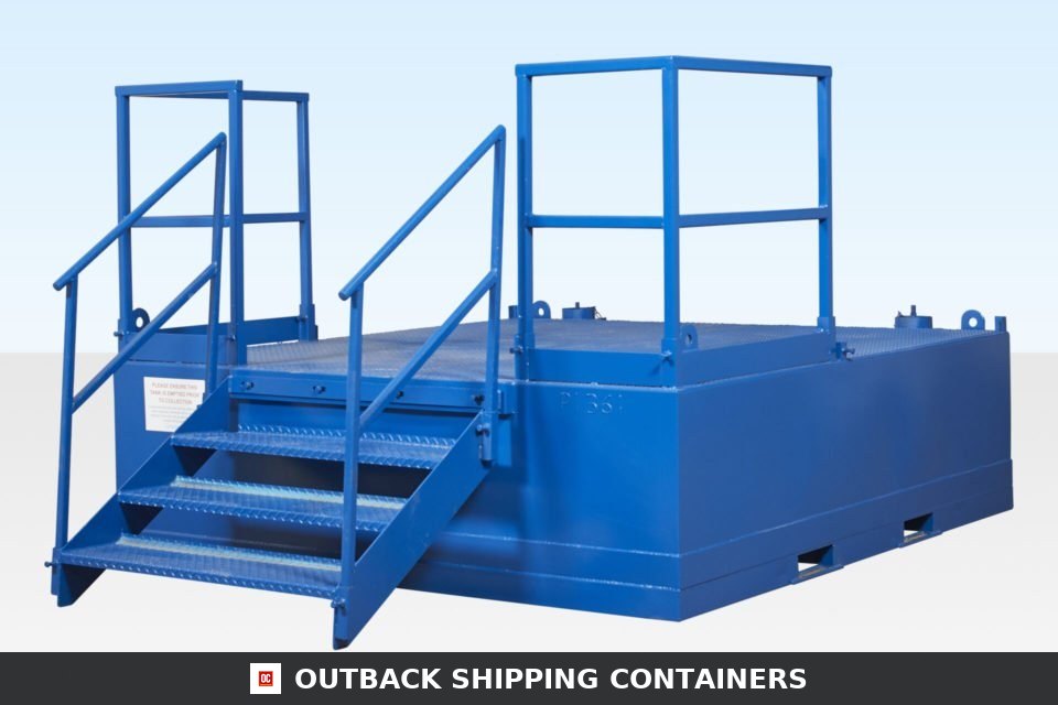 Double Mains Toilet Waste Tank — Three-Quarter Angle View | Outback Shipping Containers Double Mains Toilet Waste Tank — Sanitation Units (image 2 of 4)