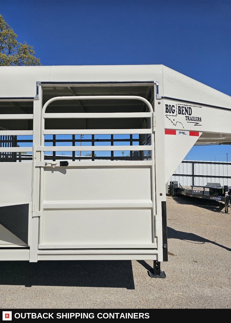 2025 Big Bend 24X6’8" Stock / Stock Combo Trailer — Rear Doors And Gate | Outback Shipping Containers 2025 Big Bend 24X6’8" Stock / Stock Combo Trailer for sale — rear doors and gate