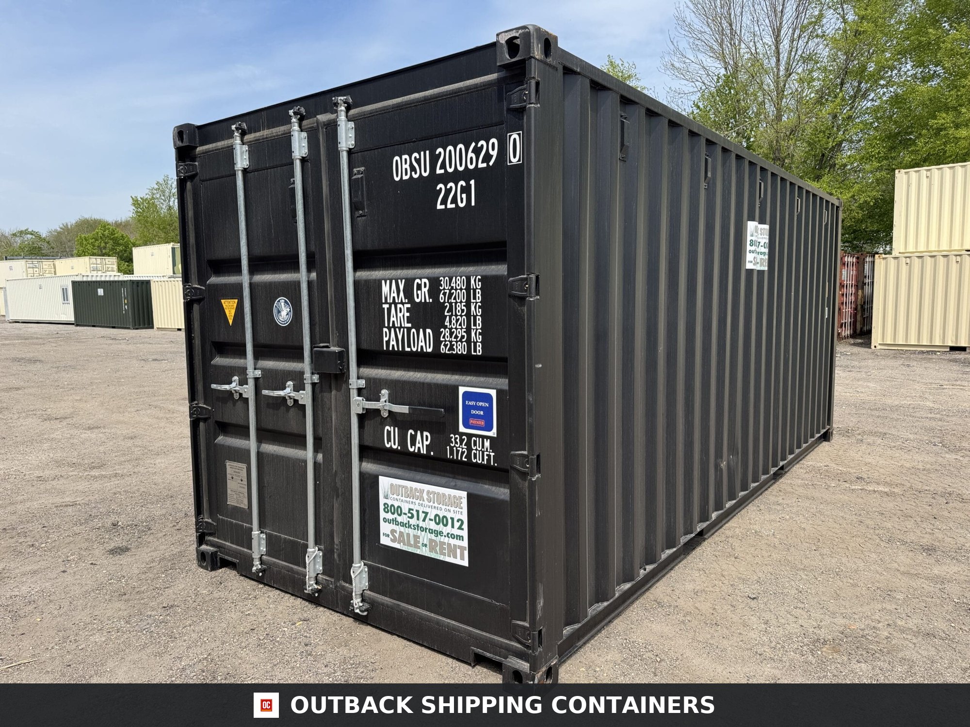 20ft New Shipping Container – Wind & Watertight – Black — 20ft — new (image 6 of 12)
