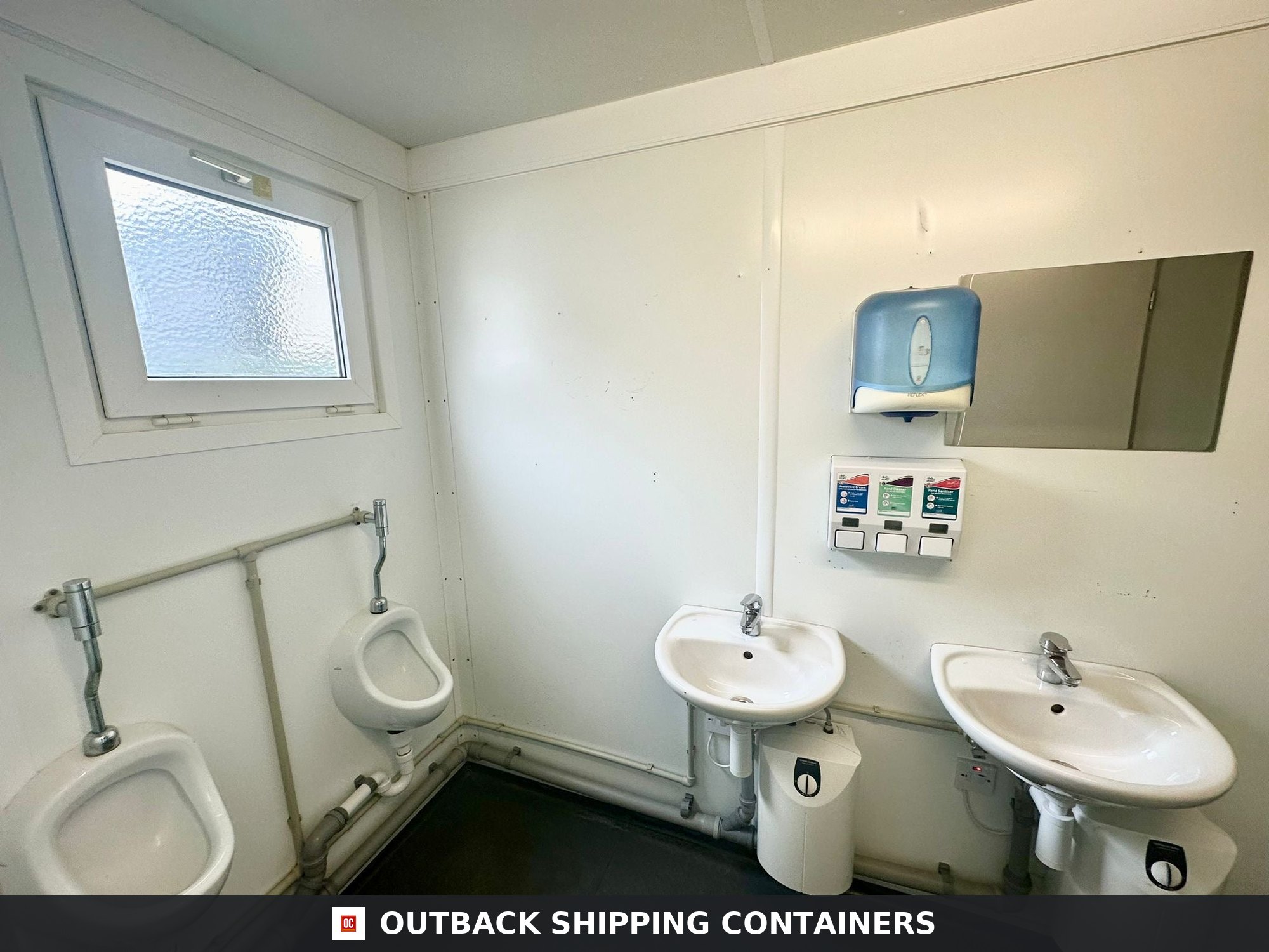 3+1 Toilet Block for Sale — Roof and Structural Detail | Outback Shipping Containers 2 3 3+1 Toilet Block — 16 x 8 ft Anti-Vandal — Portable Toilet Block — No 1232 — product gallery image 9 of 13