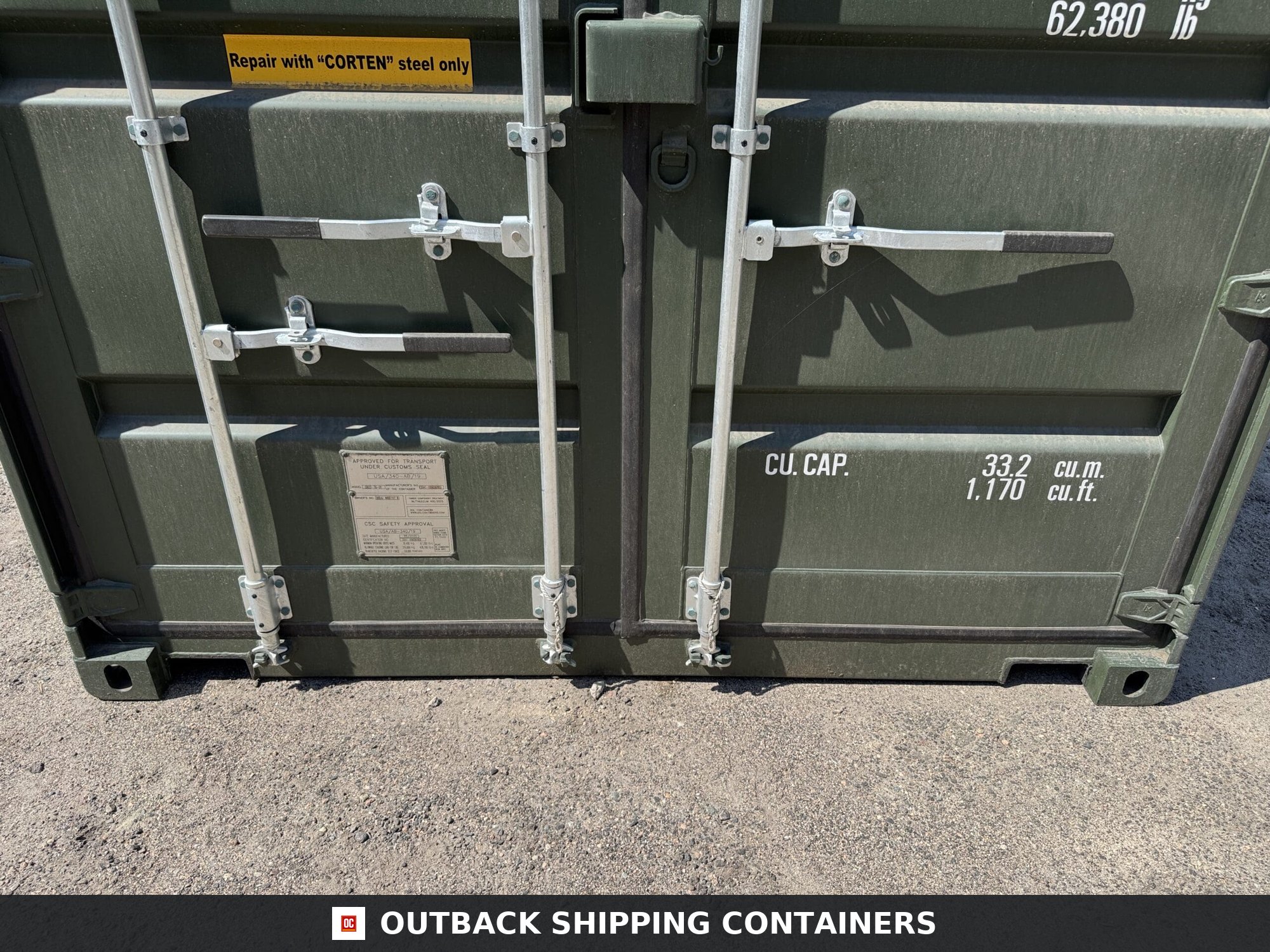 20ft New Shipping Container – Wind & Watertight – Green — 20ft — new (image 6 of 12)