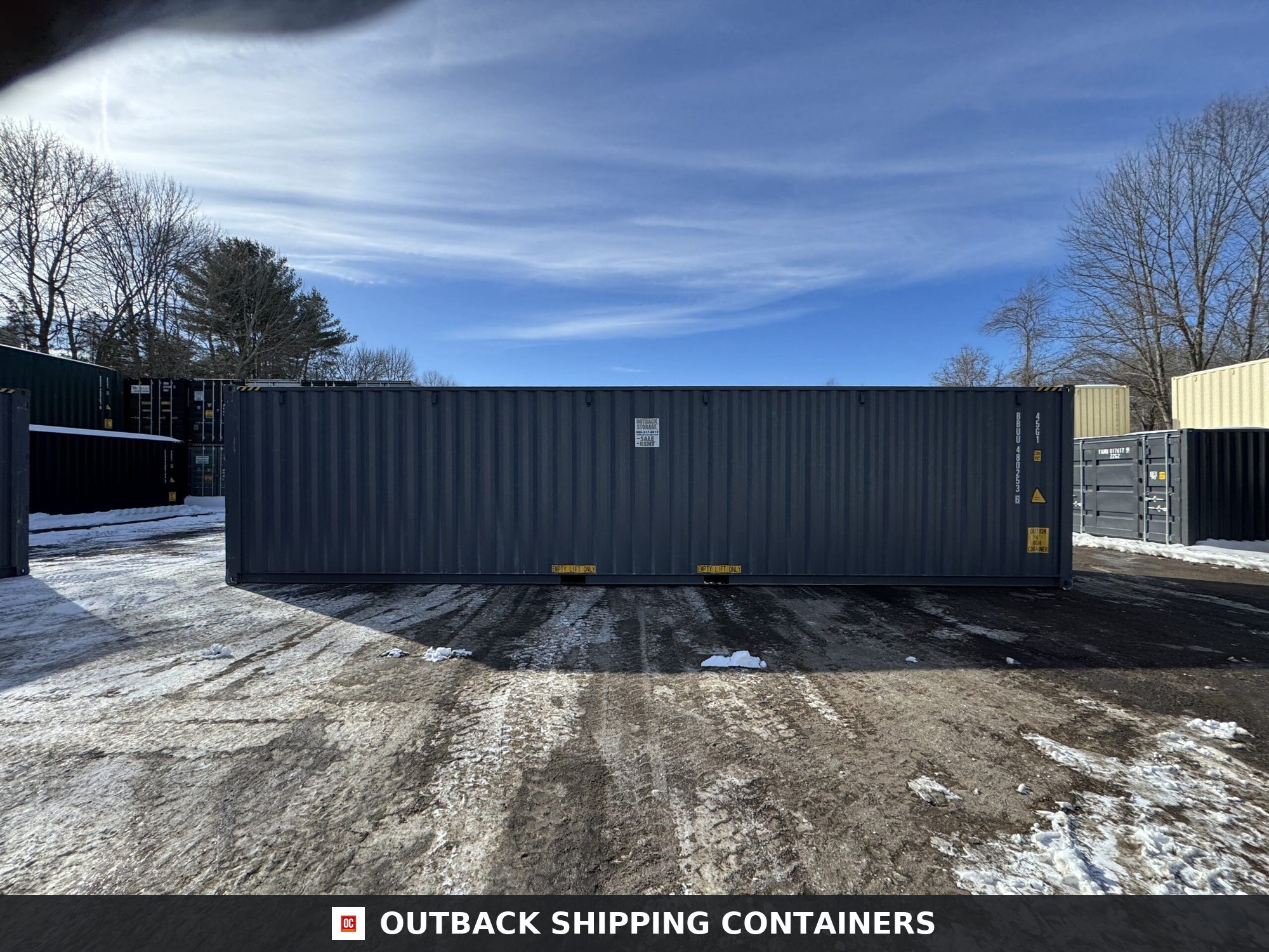 40ft New High Cube Shipping Container – Wind & Watertight – Gray — 40ft — new (image 9 of 12)