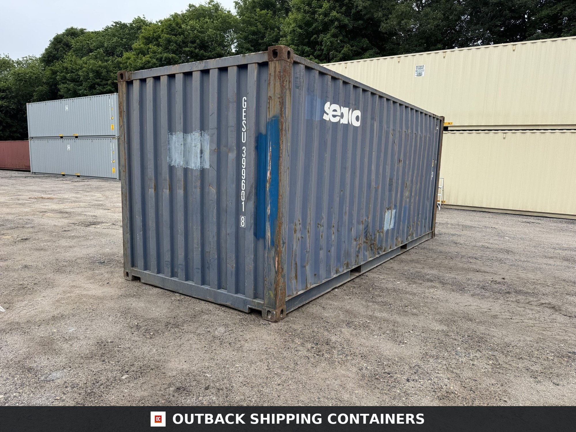 20ft Used Shipping Container – Wind & Watertight – Blue — 20ft — used (image 10 of 12)