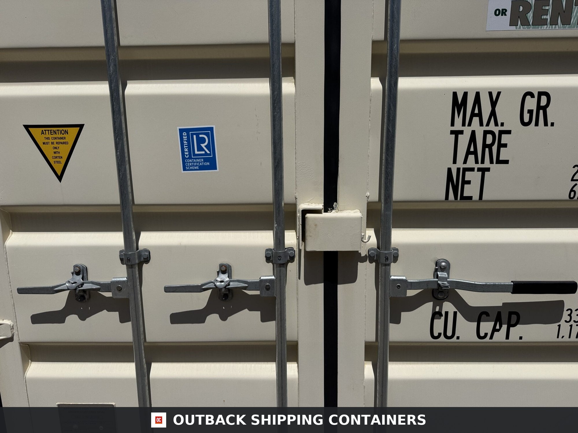 20ft Used Shipping Container – Wind & Watertight – Beige — 20ft — used (image 4 of 12)
