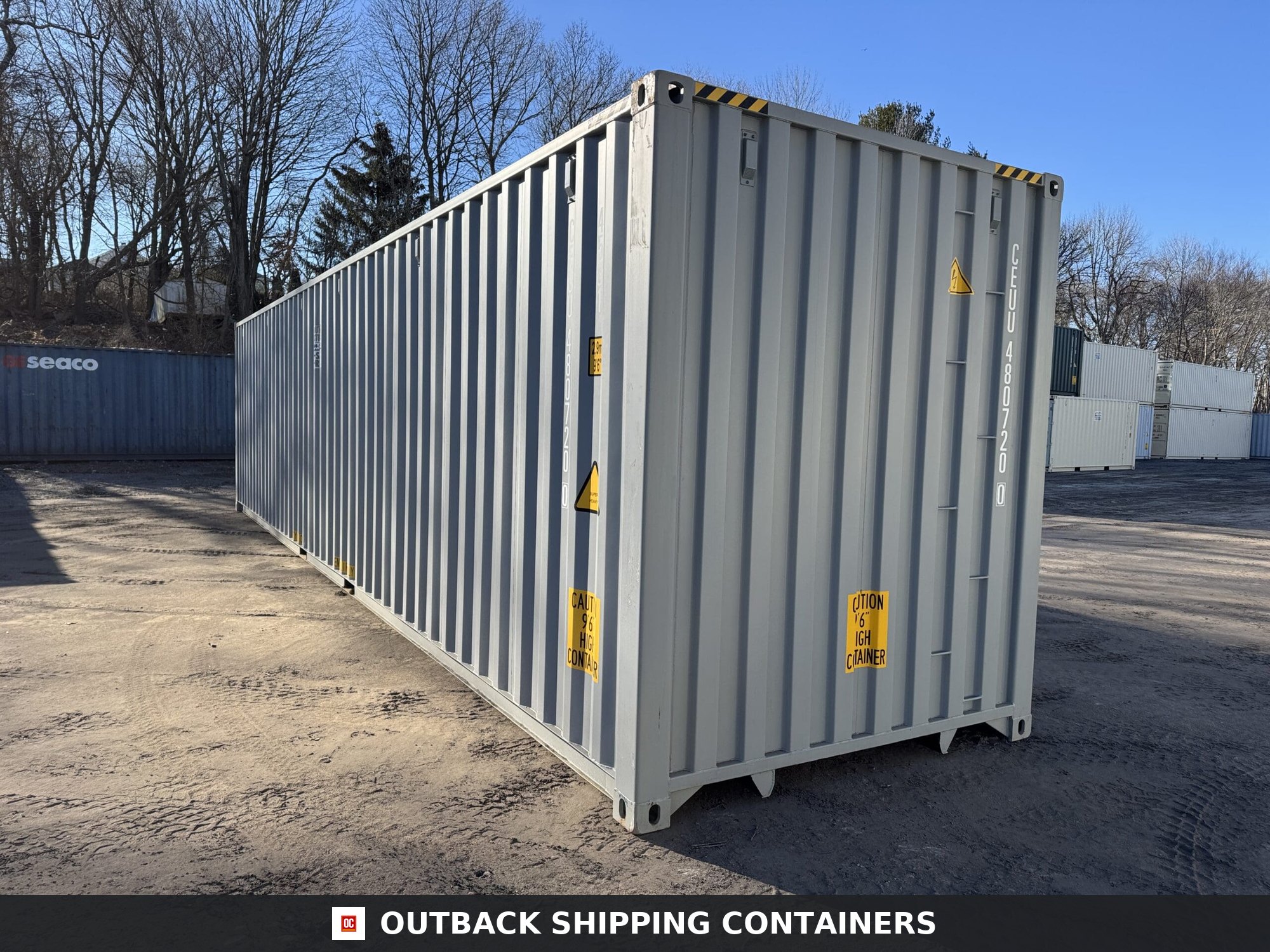 40ft New High Cube Shipping Container – Wind & Watertight – Gray — 40ft — new (image 10 of 12)