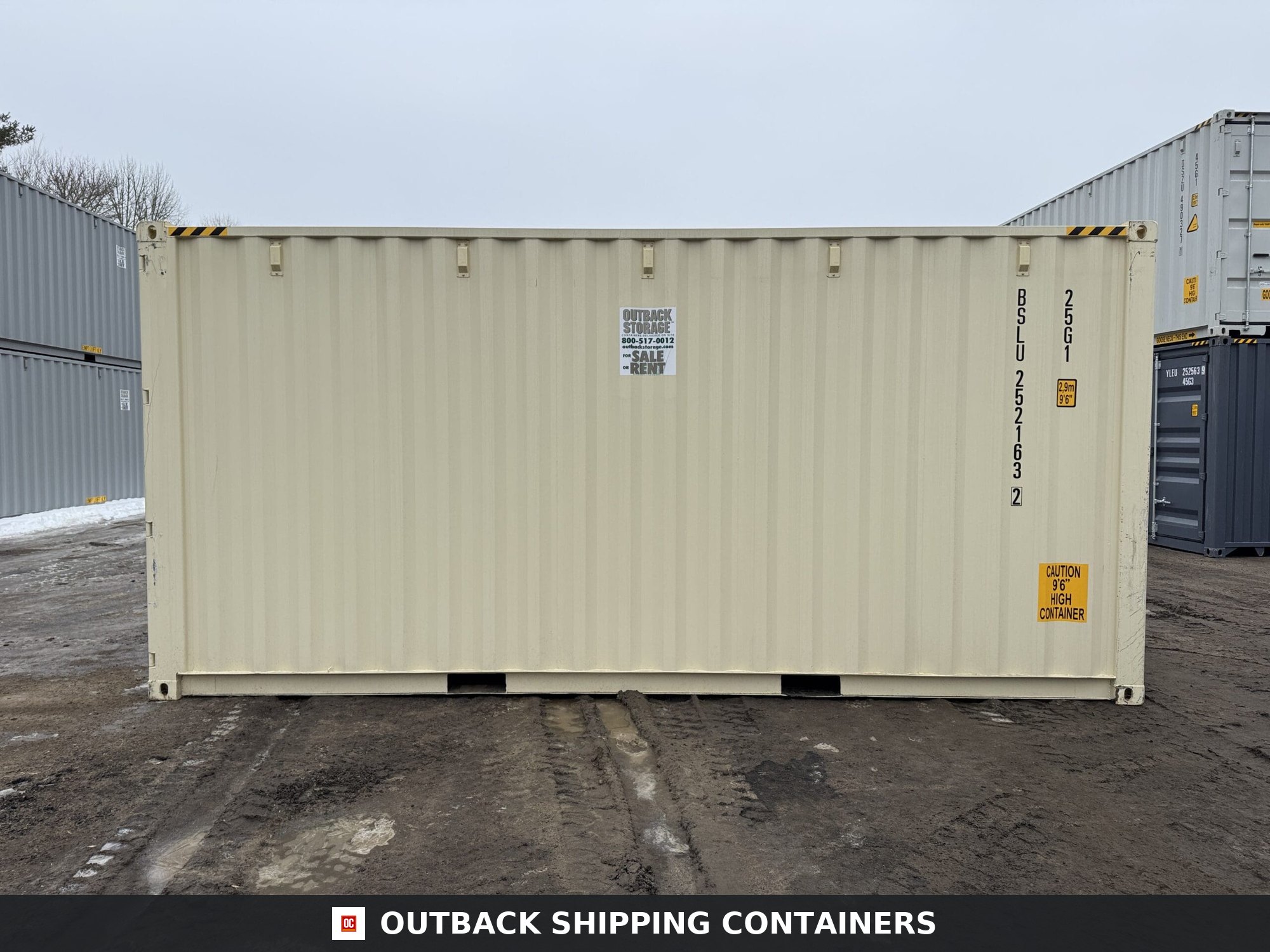 20ft New High Cube Shipping Container – Wind & Watertight – Beige — 20ft — new (image 9 of 12)