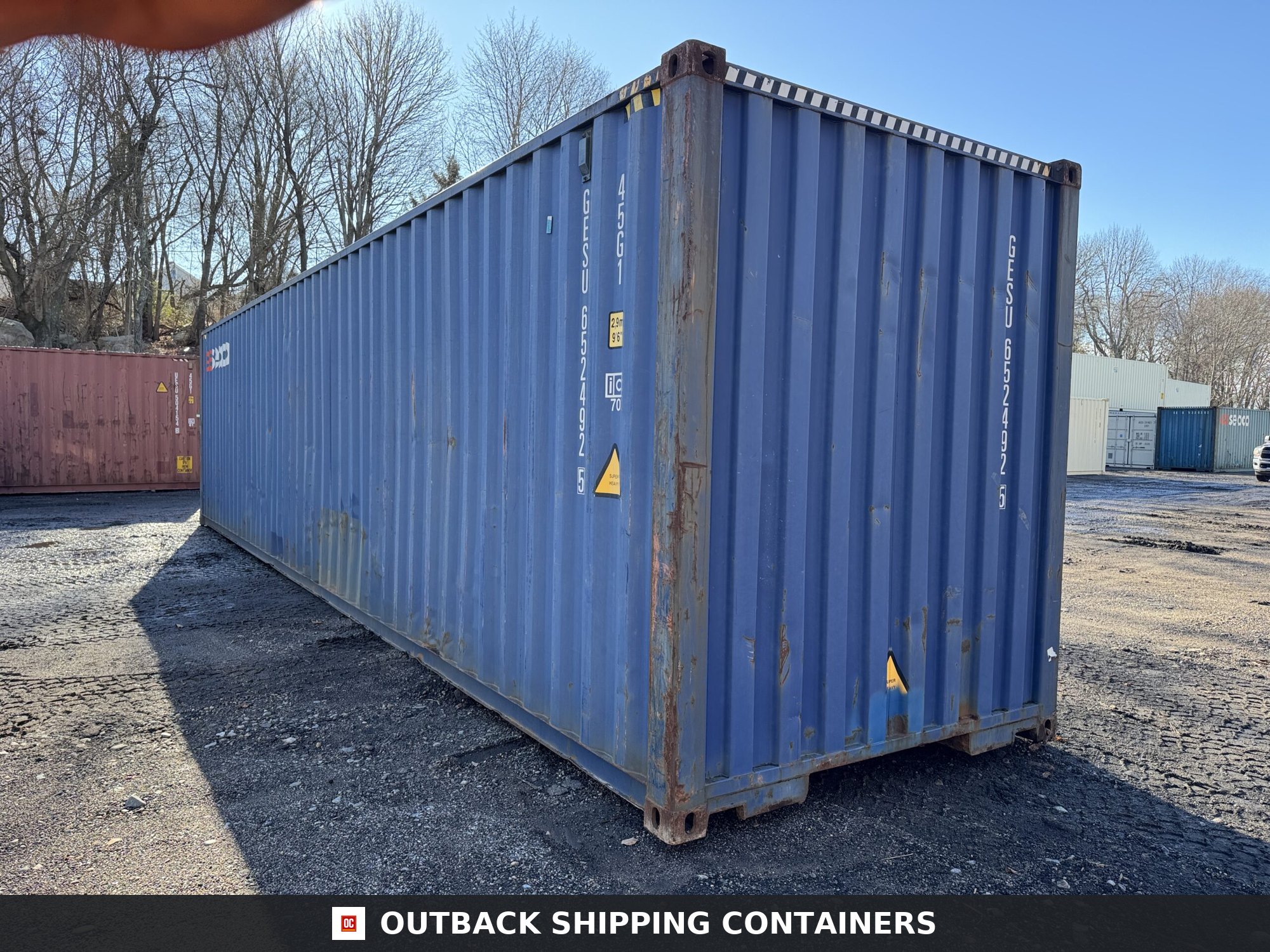 40ft Used High Cube Shipping Container – Wind & Watertight – Blue — 40ft — used (image 9 of 12)