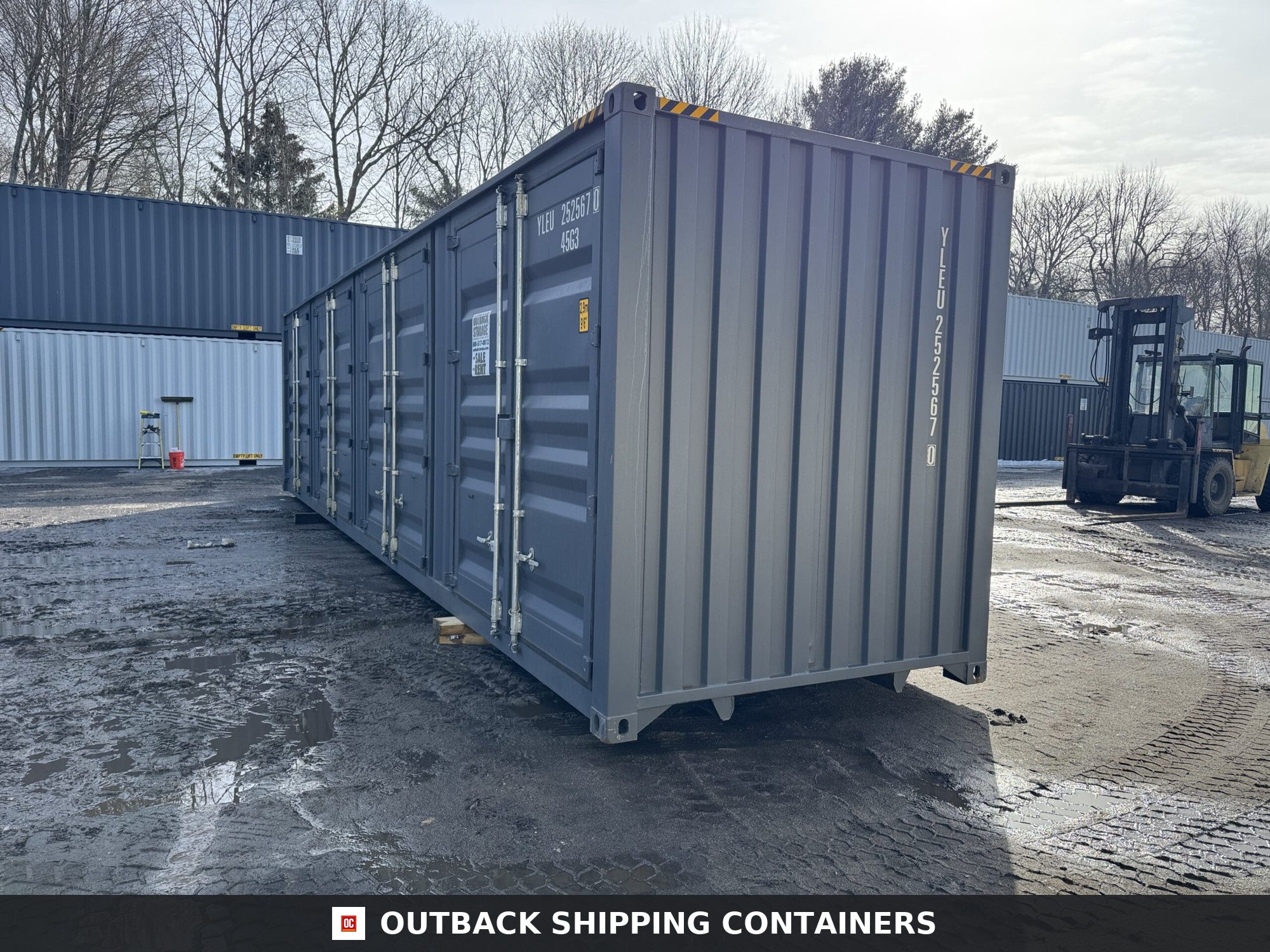 40ft New High Cube Shipping Container – Wind & Watertight – Dk Gray — 40ft — new (image 10 of 12)